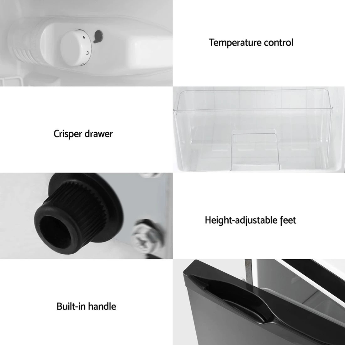 7 Devanti 85L Bar Fridge Mini Freezer Refrigerator - Black, 7 of 7