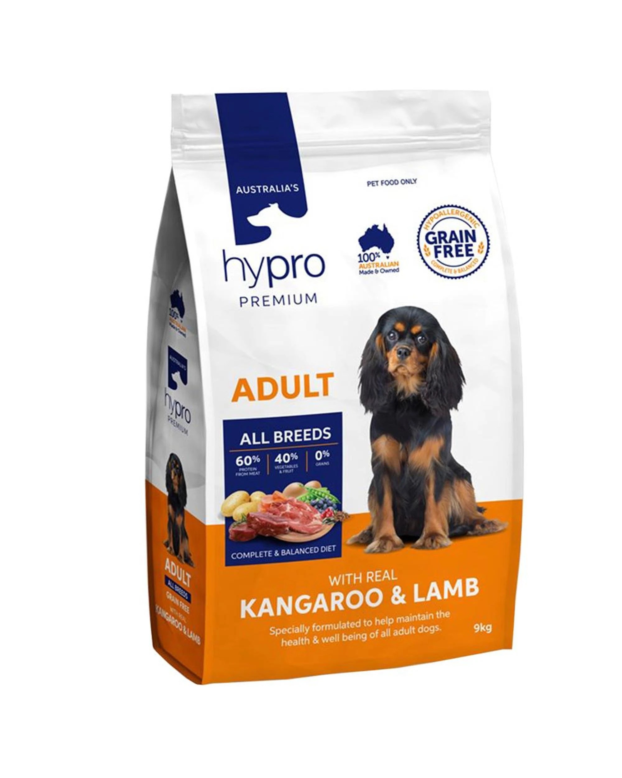 1 Hypro Premium Adult All Breeds Dry Dog Food Kangaroo & Lamb 9kg, 1 of 1