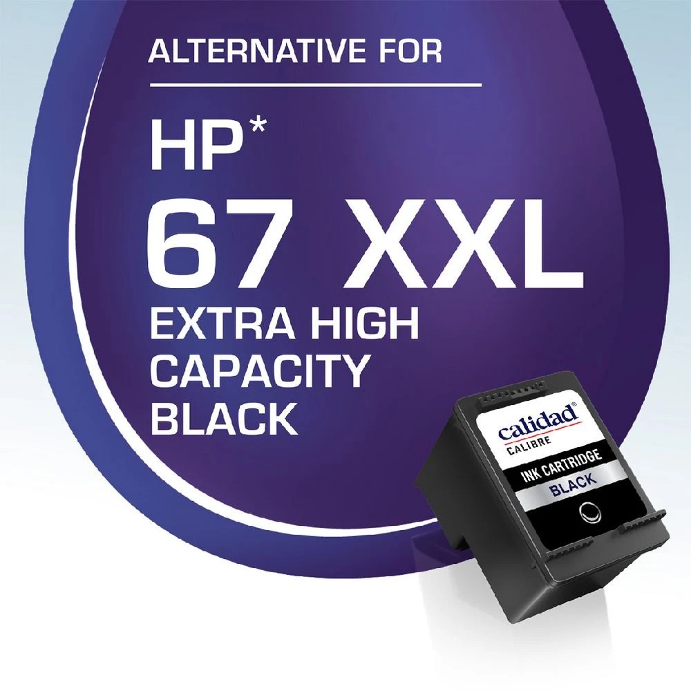 2 Calidad HP Alternative 67XXL Black Ink Cartridge, 2 of 7