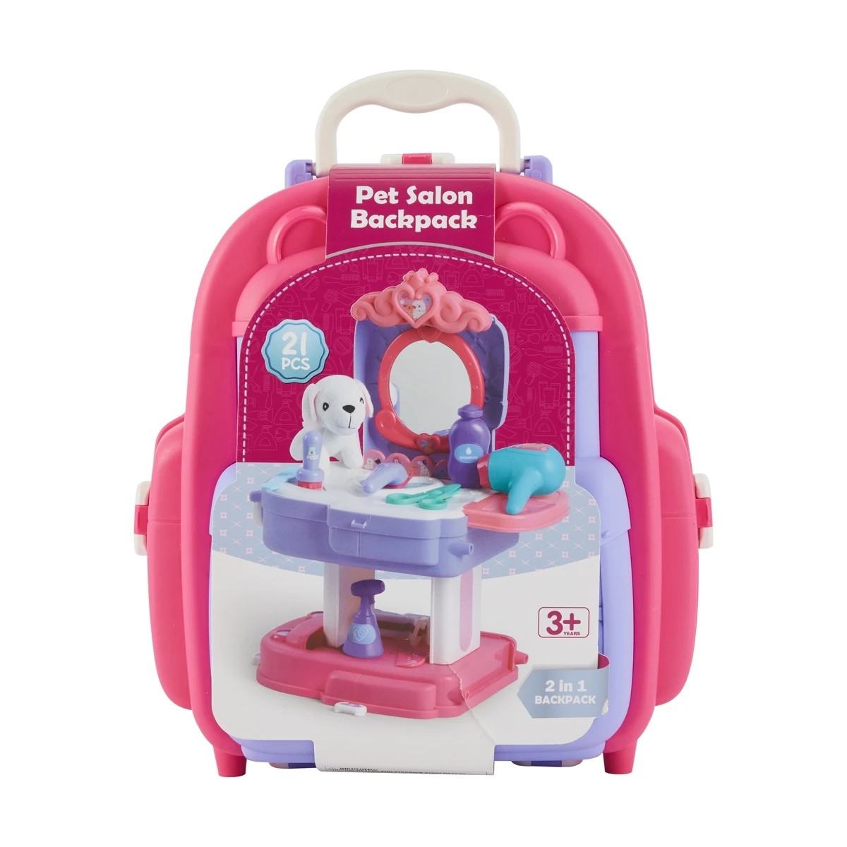 1 21 Piece Pet Salon 2-in-1 Backpack Playset, 1 of 8