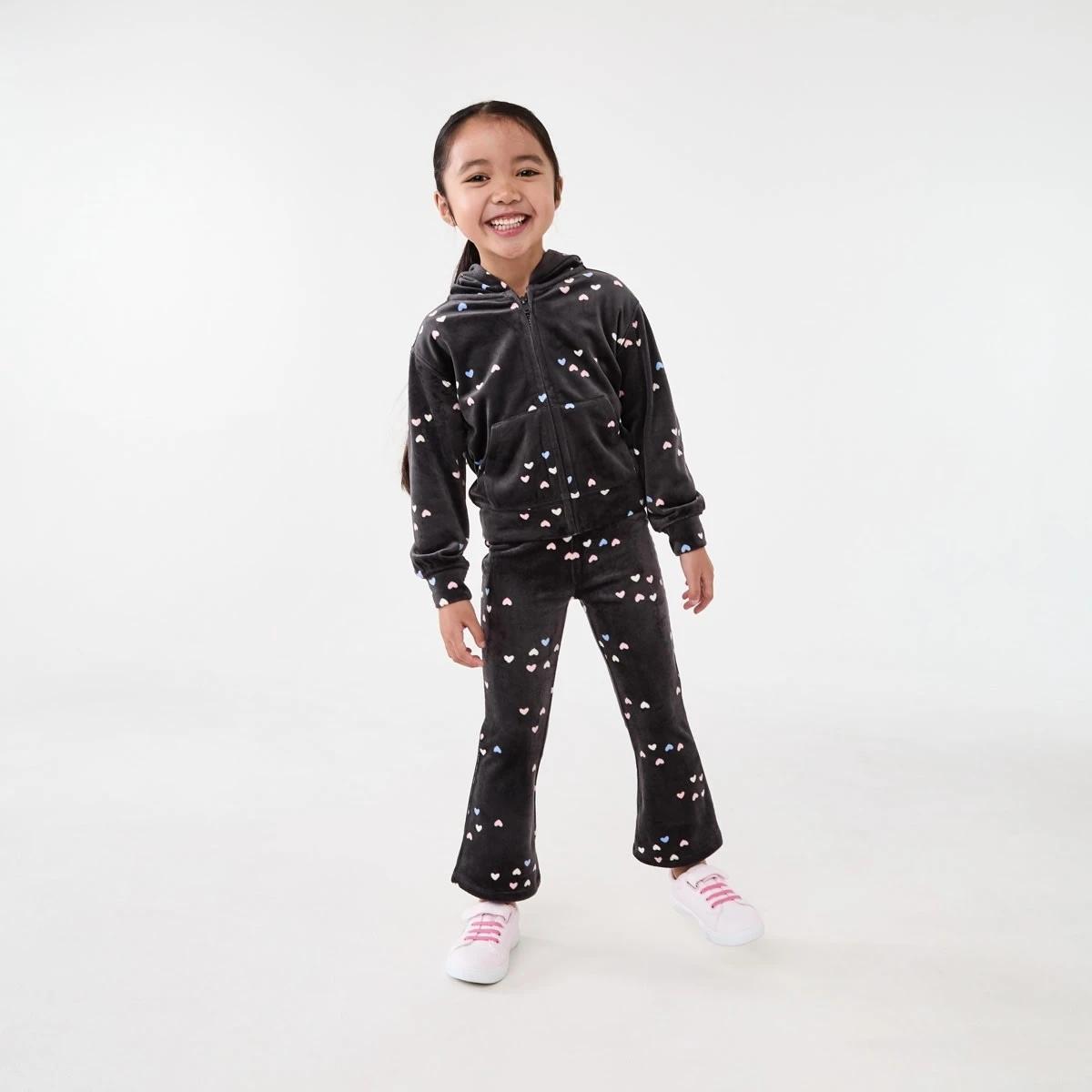 7 Velour Zip Through Sweatshirt Hearts, 7 of 10