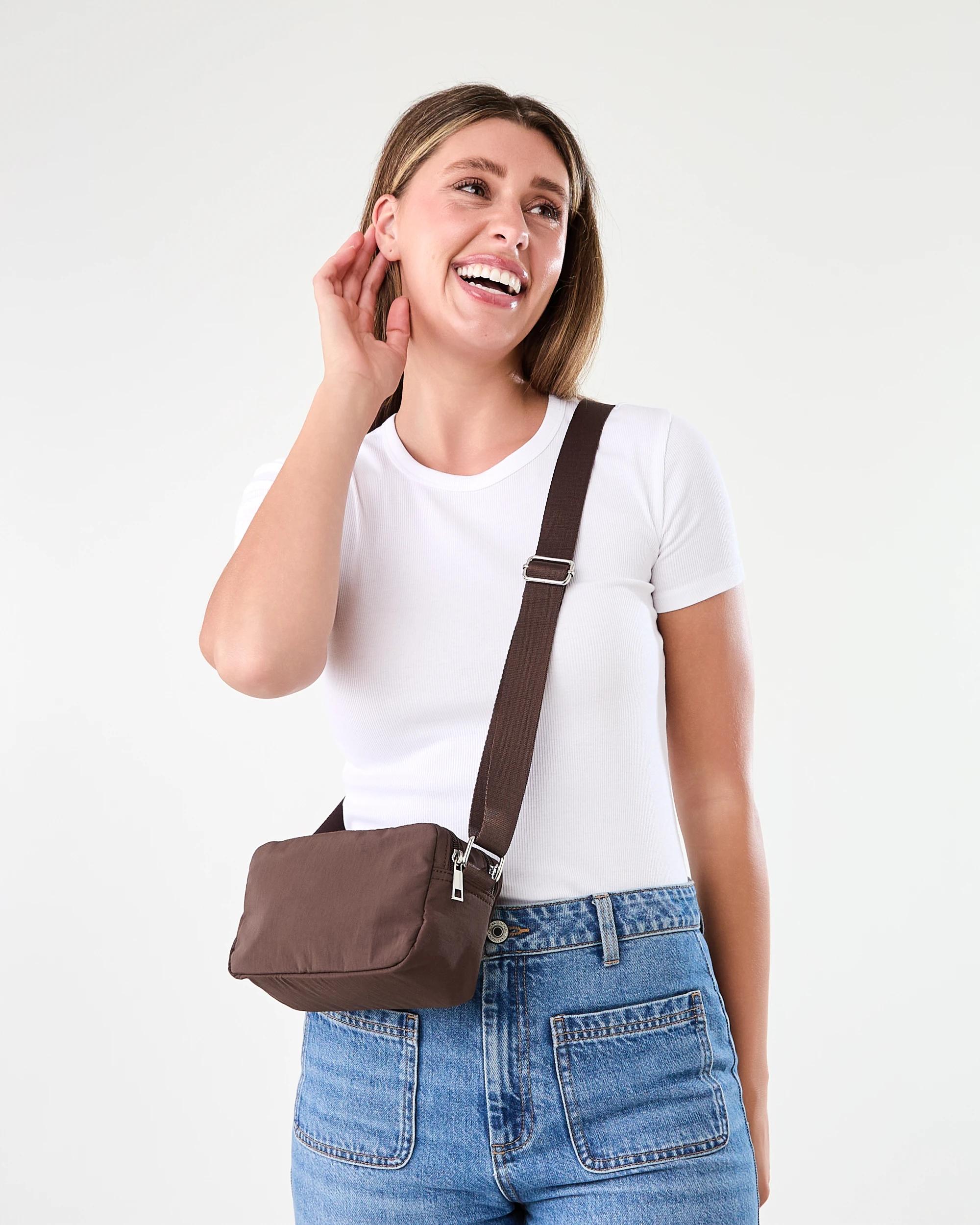 6 Urban Zip Crossbody Bag Deep Choc, 6 of 6