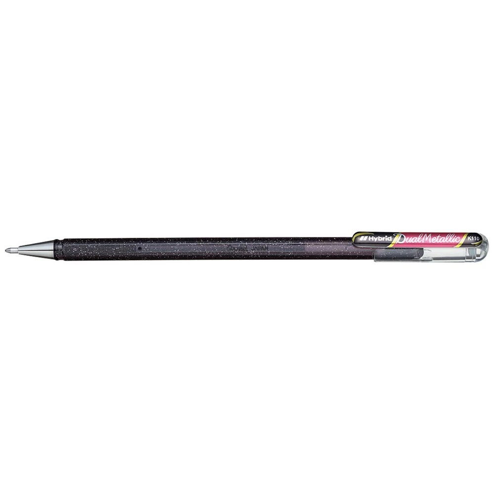 1 Pentel Hybrid Dual Metallic K110 Gel Pen Black, 1 of 8