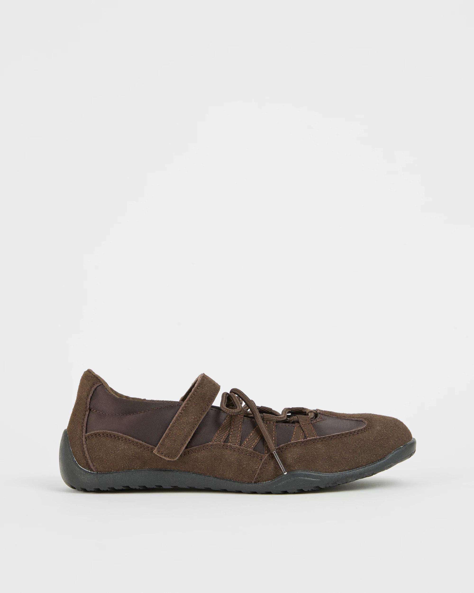 1 Target Woman Sporty Ballerina Flat BROWN, 1 of 3