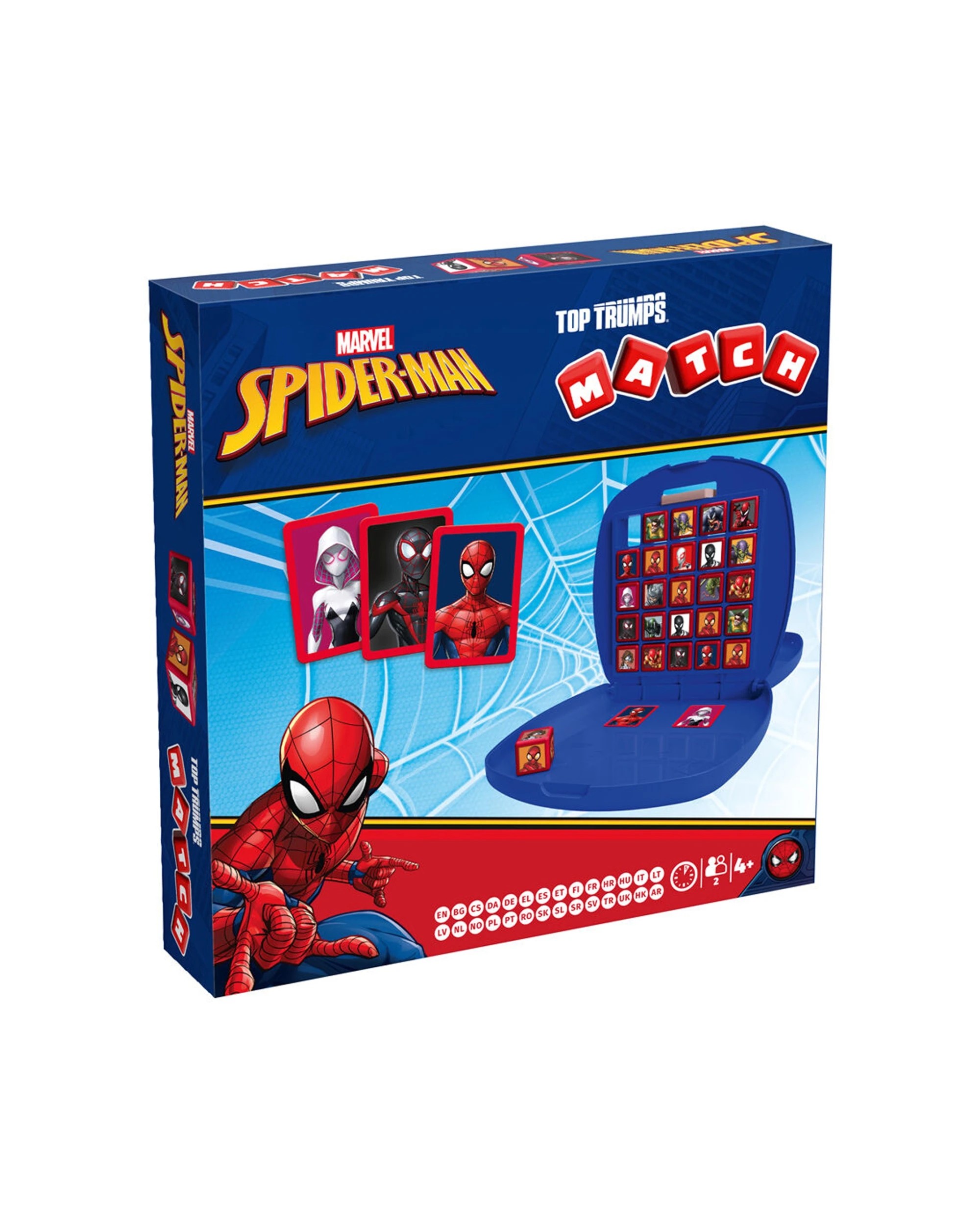 4 TOP TRUMPS 2PK Spiderman Edition 2025 Refresh Family And Kids Match Card Game - Blue, 4 of 8