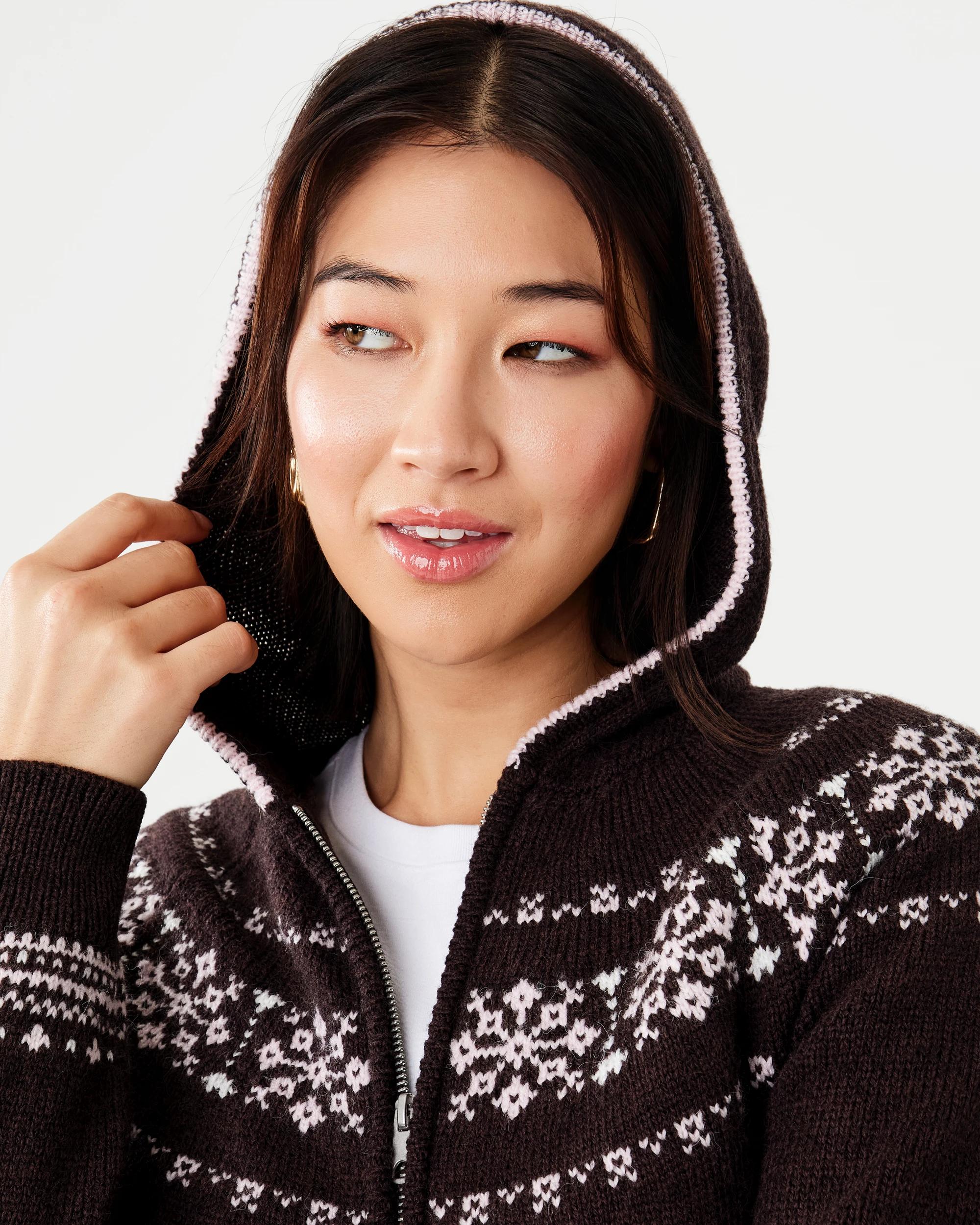 8 Fair Isle Knit Hoodie Brn Flwer, 8 of 10