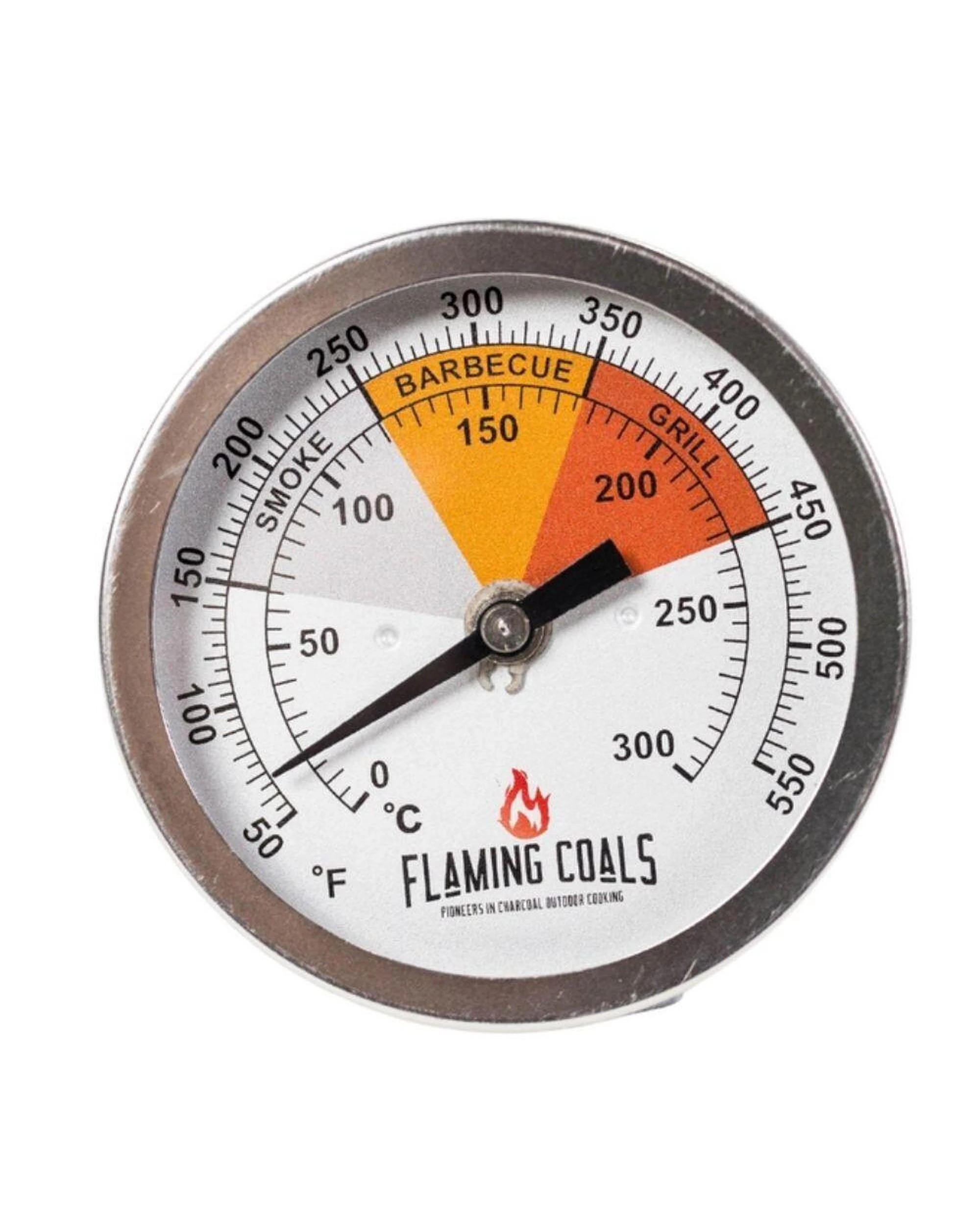 3 Flaming Coals Recalibratable BBQ Smoker Thermometer Gauge - Small, 3 of 5