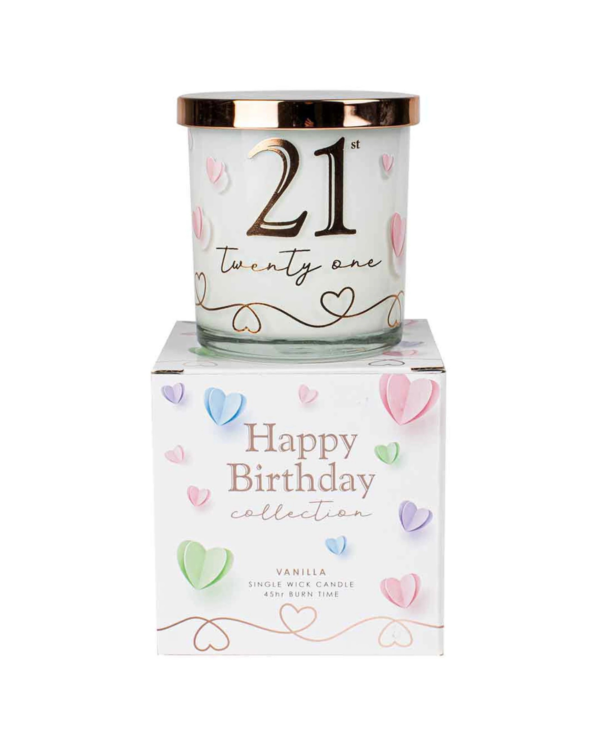 2 Lmd 21st Birthday Party Candle Vanilla Scented Round Gold 9cm
 - White, 2 of 3