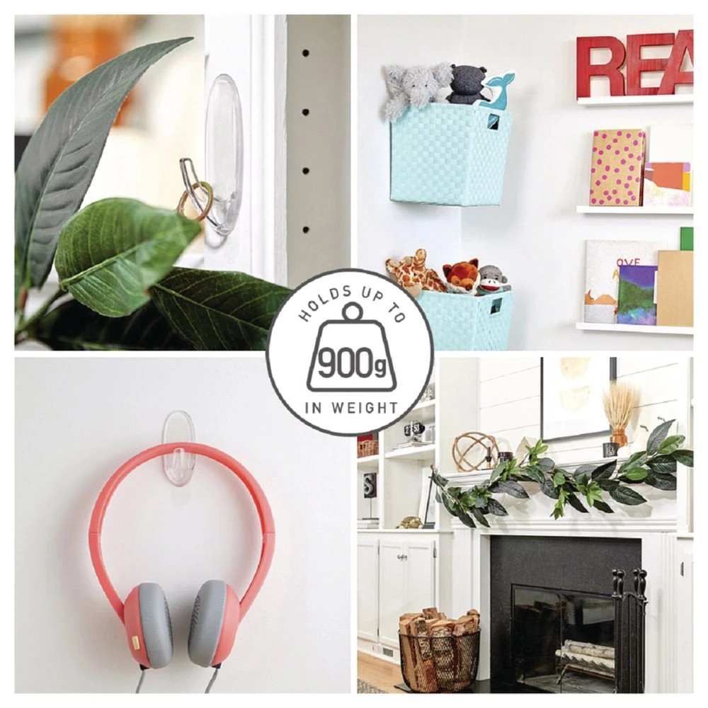 5 3M Command Medium Clear Hooks With Clear Strips, 5 of 7