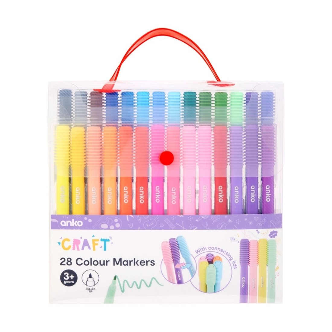 1 28 Pack Craft Colour Markers, 1 of 3