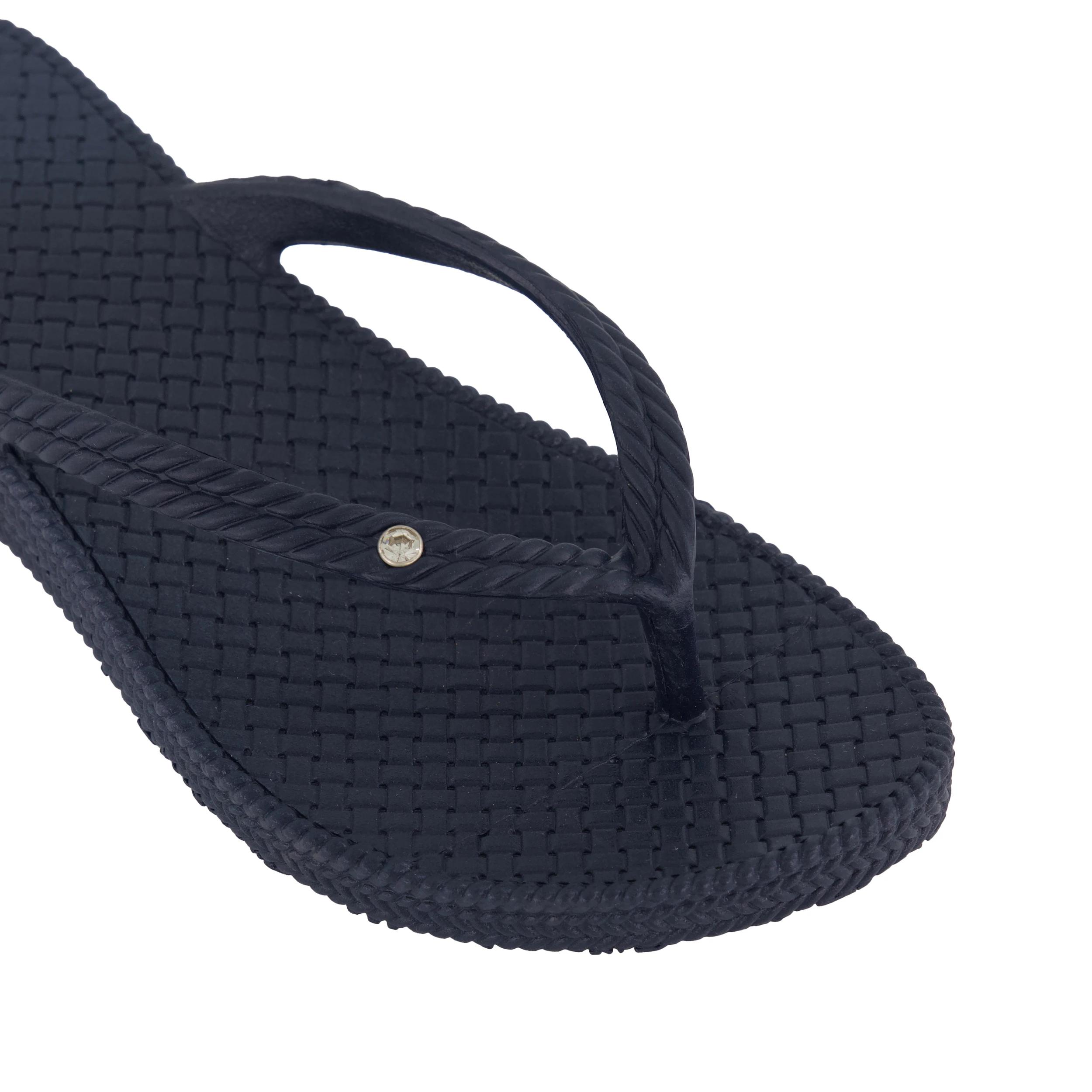 3 Braided Wedge Beach Thongs Navy, 3 of 3