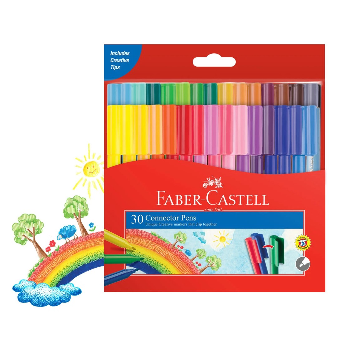 1 Faber-Castell Connector Pens - Pack of 30, 1 of 1