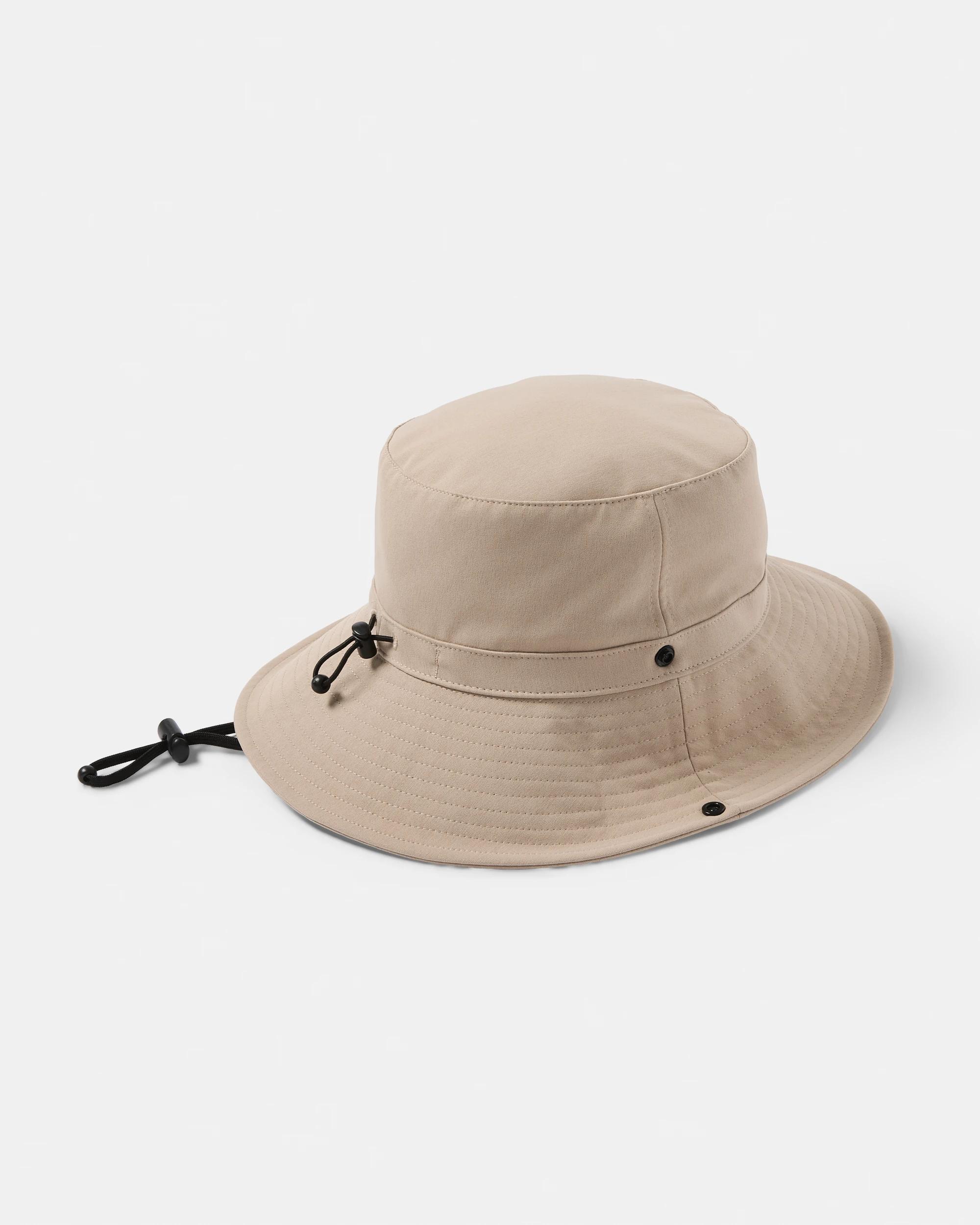 1 Water Resistant Wide Brim Hat Beige, 1 of 4