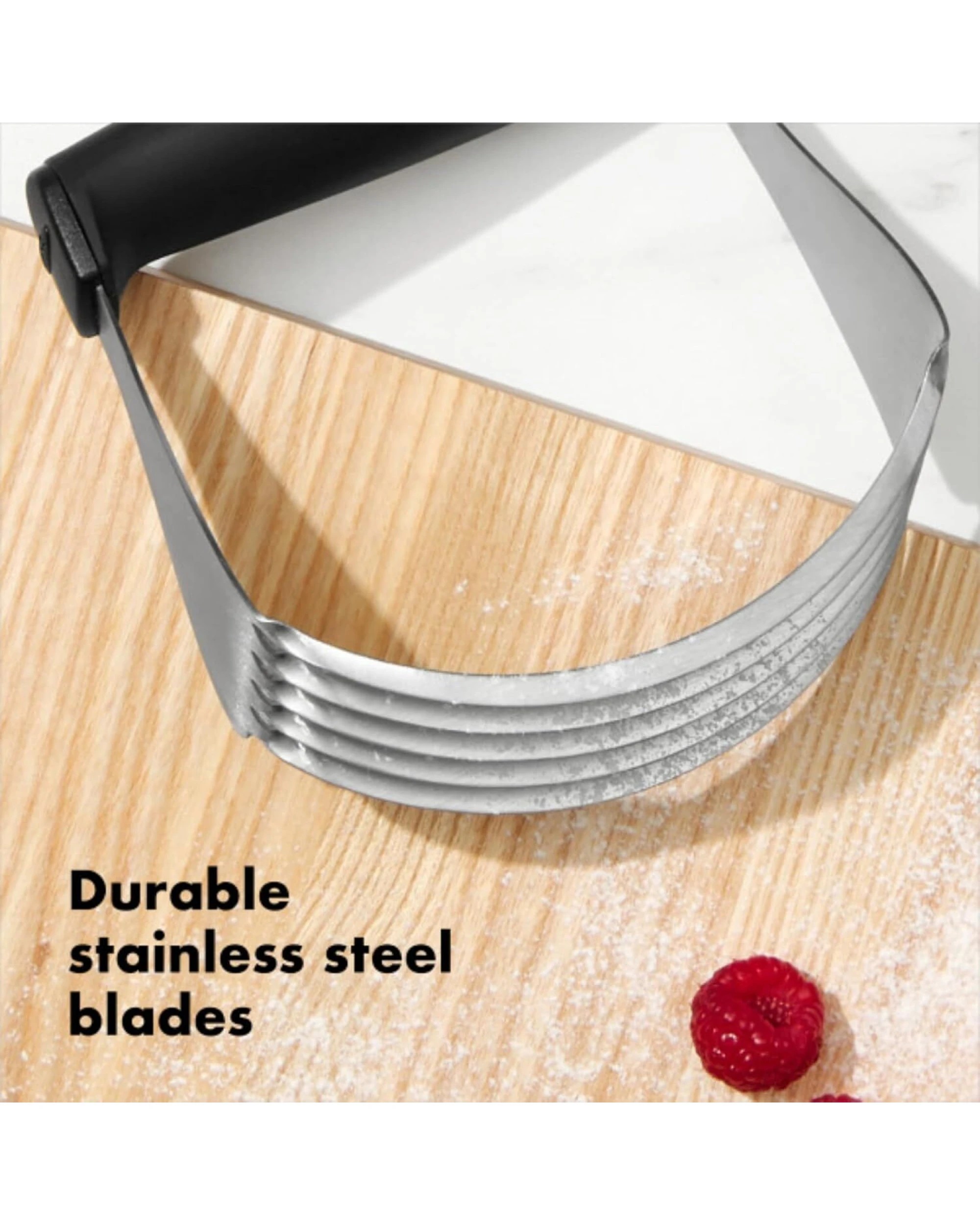 3 OXO Dough Blender and Cutter with Stainless Steel Blades and Non-Slip Handle, 3 of 7