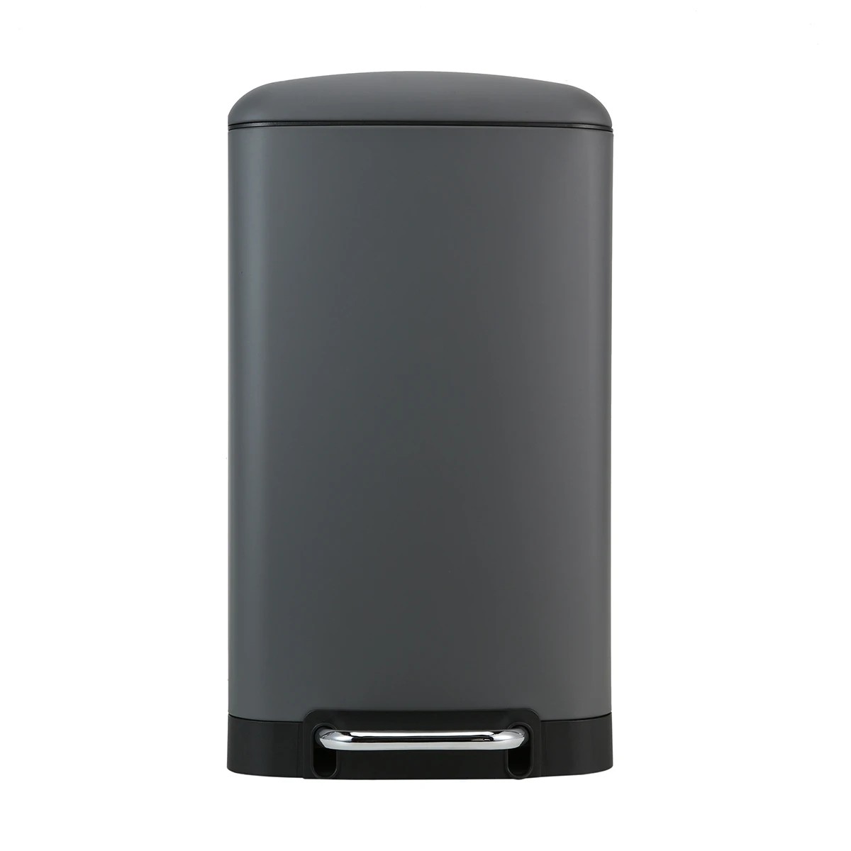 3 30L Matte Grey Rectangular Pedal Bin, 3 of 5