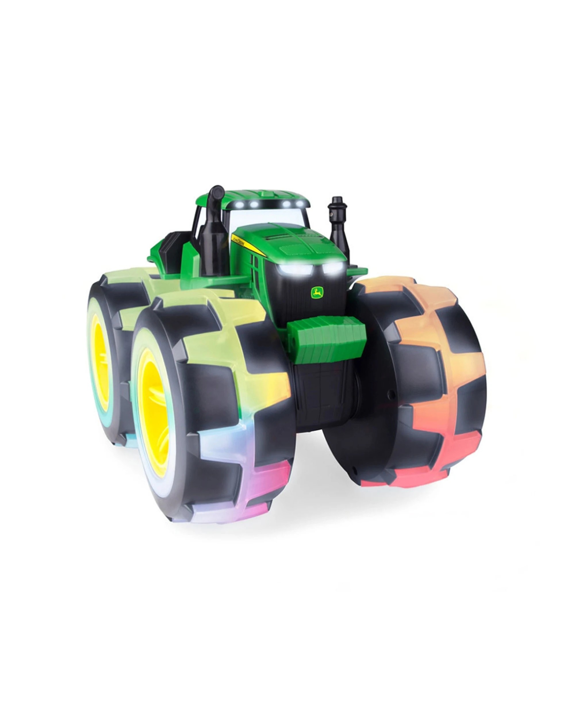 1 John Deere Monster Treads Lightning Wheels 4wd Tractor Toy With Lights And Sound 30cm Approx - Green, 1 of 4