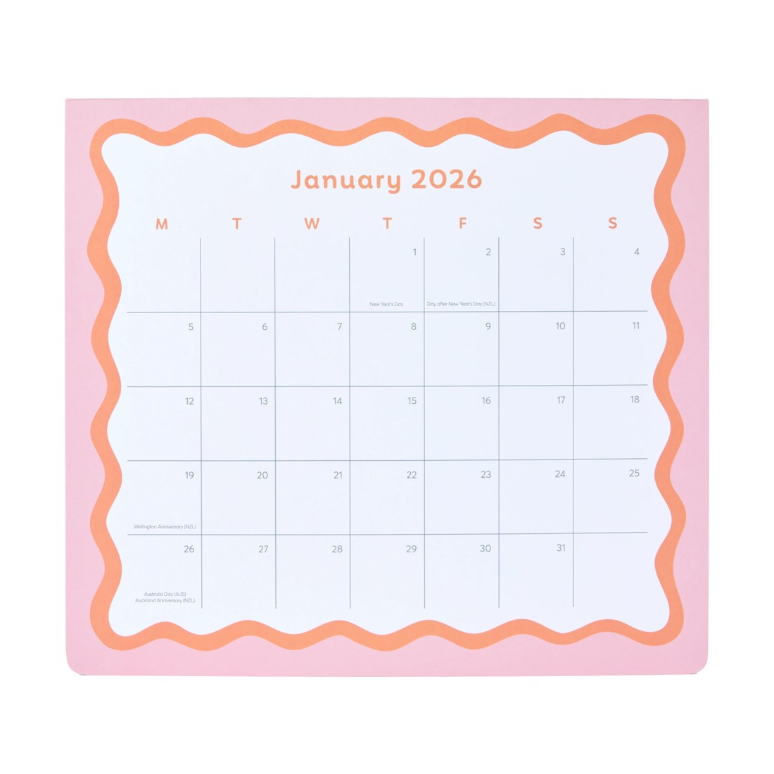 1 2026 Magnetic Wave Calendar - Pink, 1 of 5