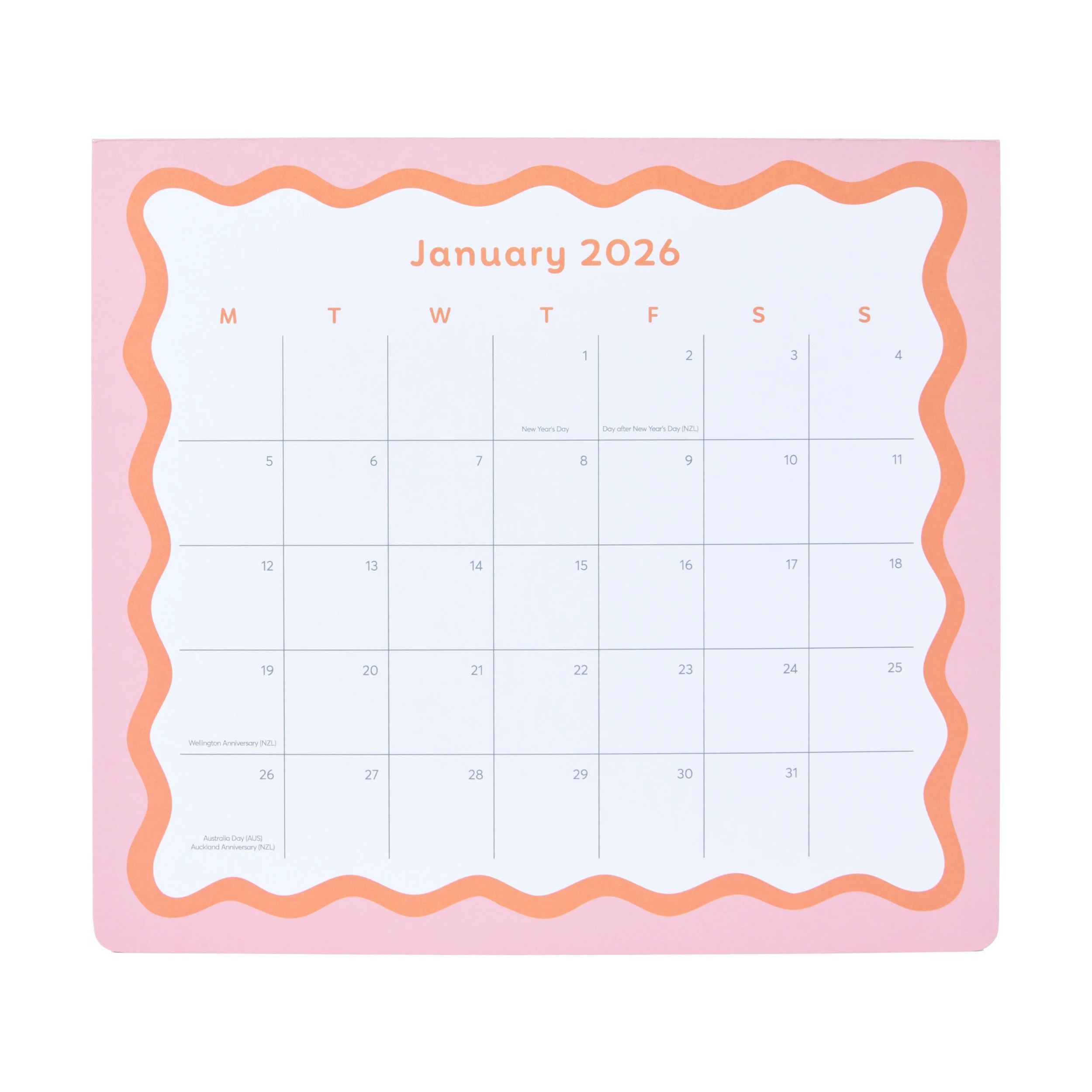 1 2026 Magnetic Wave Calendar - Pink, 1 of 5
