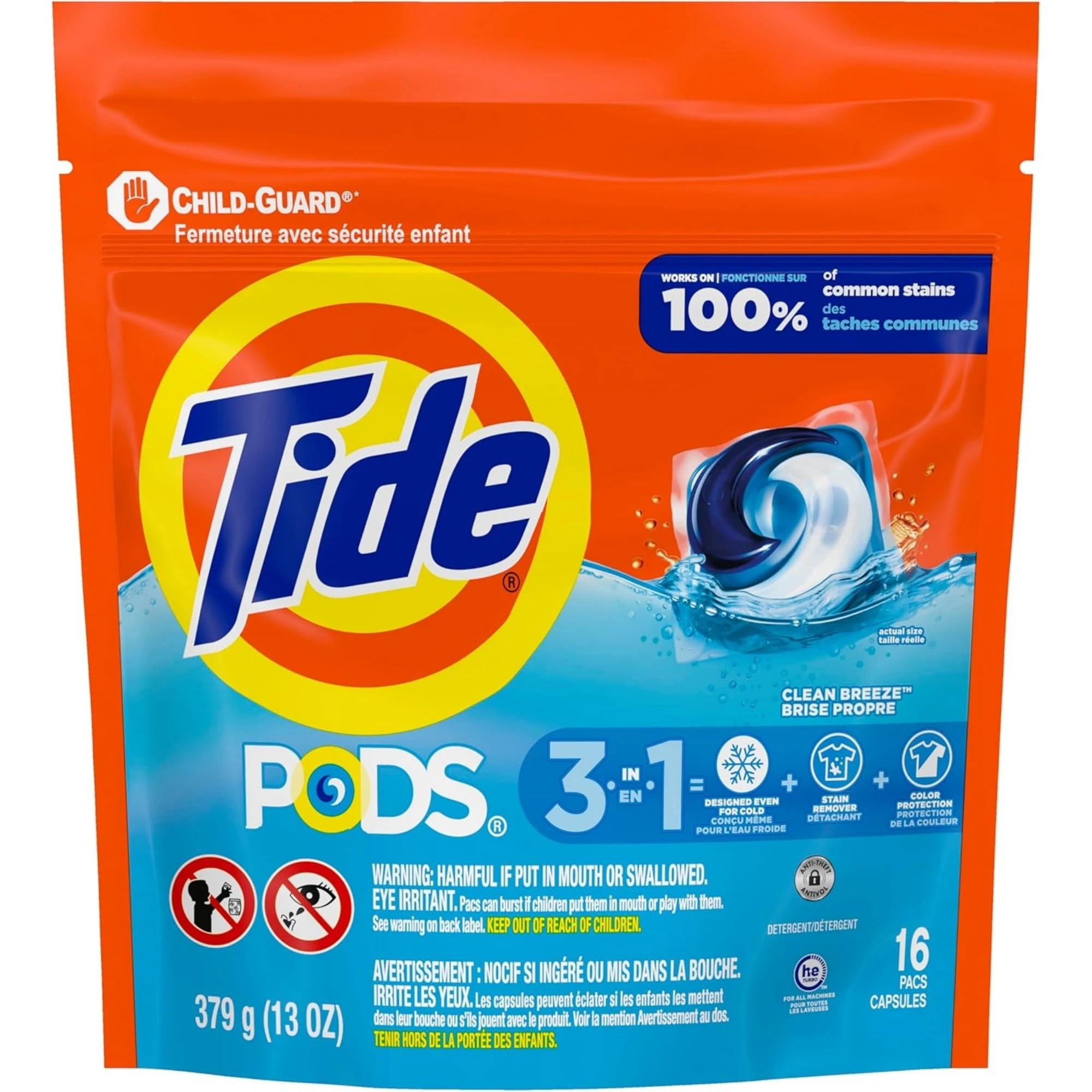 3 Tide 3 in 1 Clean Breeze Laundry Pods 16 Pack x6, 3 of 3