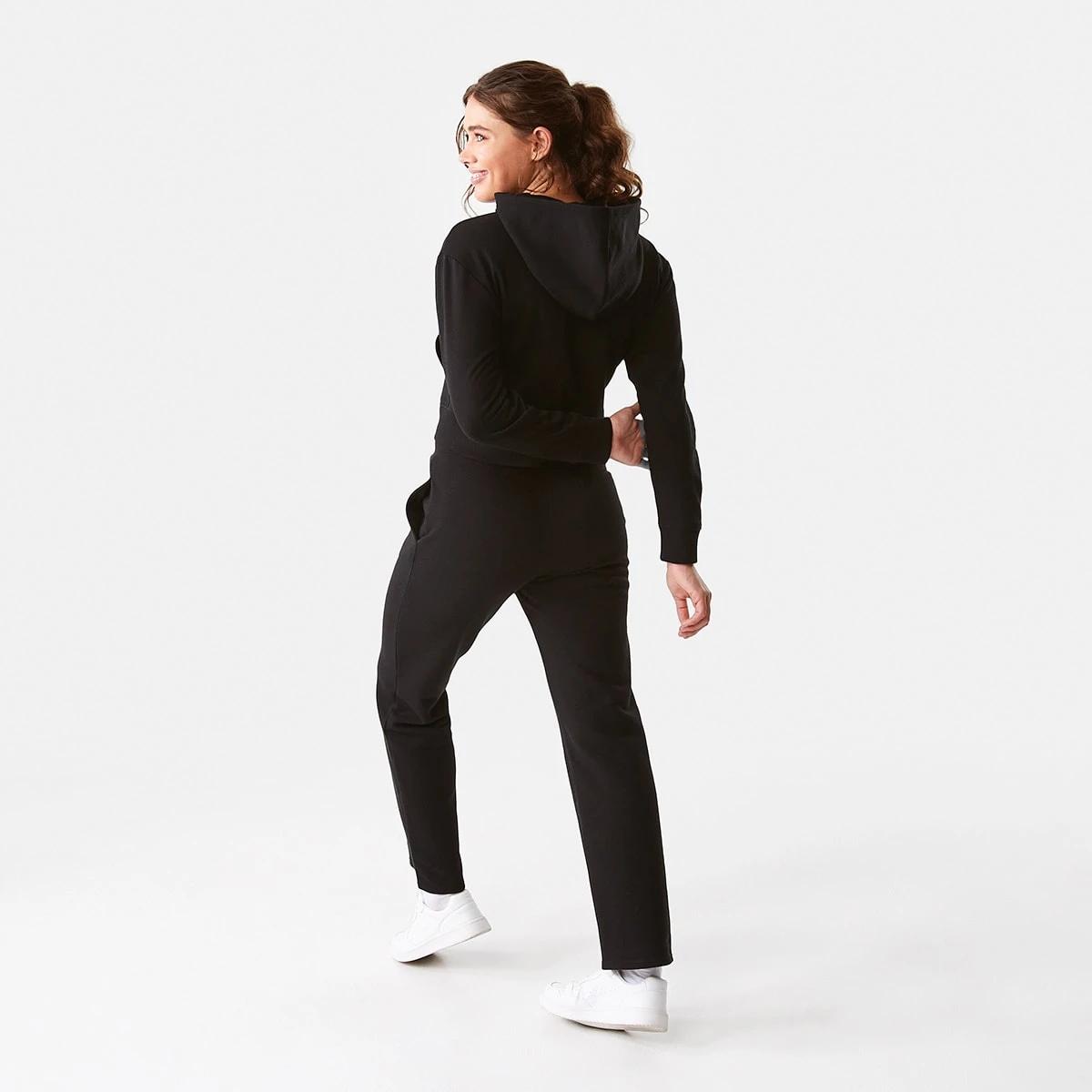 4 Active Womens Wide Leg Trackpants Black, 4 of 6
