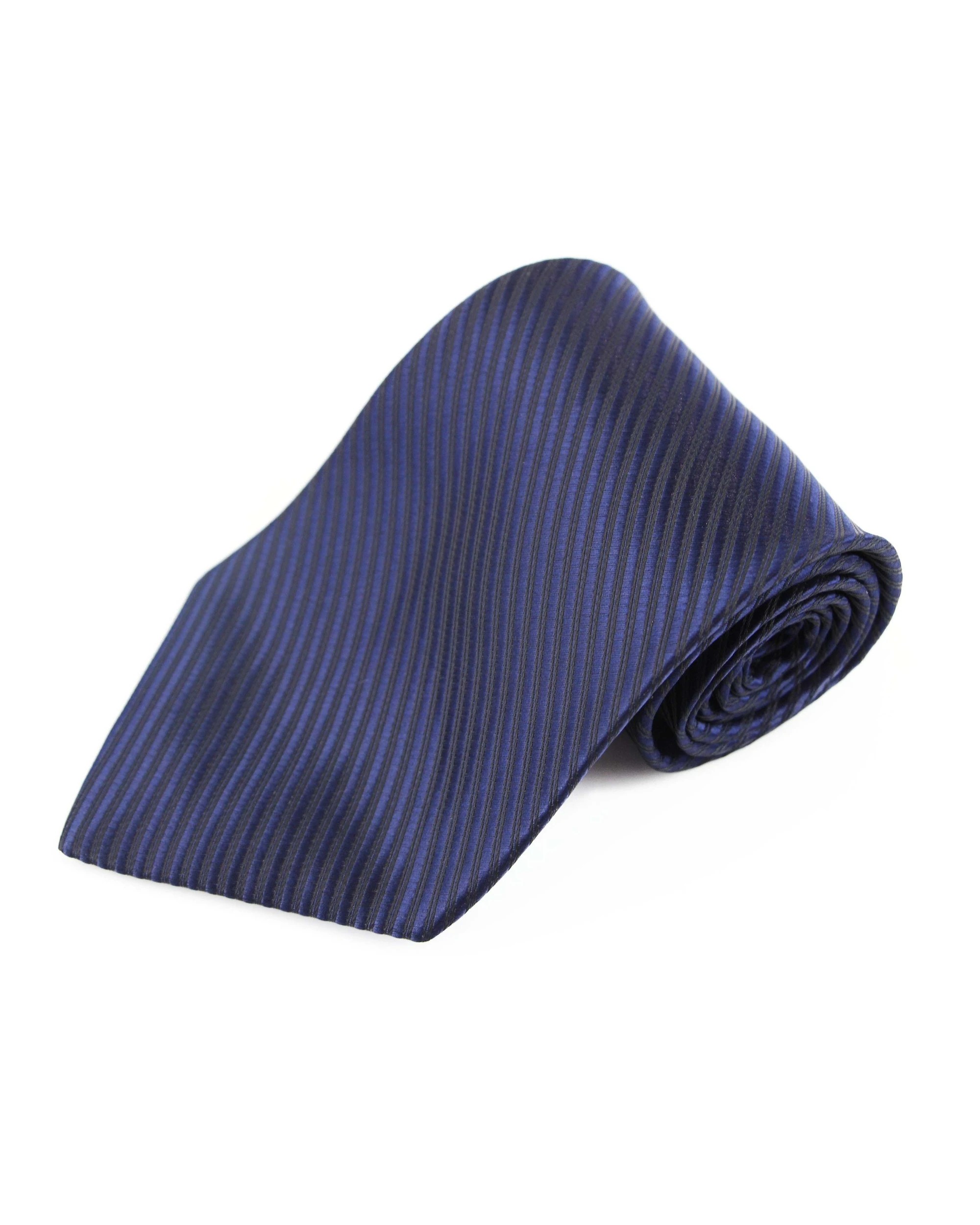 2 Zasel Mens Navy Striped 10cm Classic Neck Tie, 2 of 2