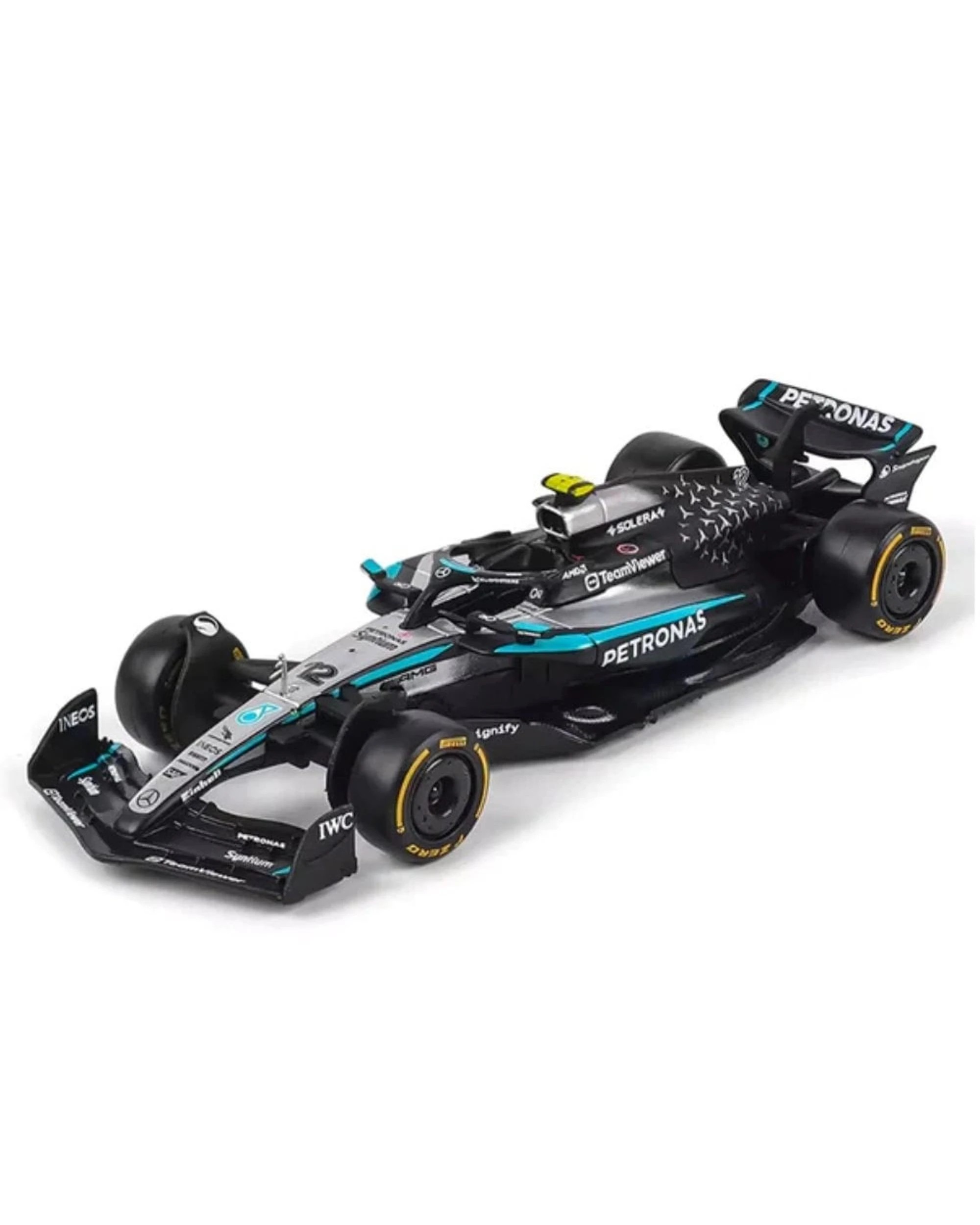 2 Bburago Mercedes-AMG F1 W16 2025 #12 Andrea Kimi Antonelli 1:64 Scale, 2 of 3