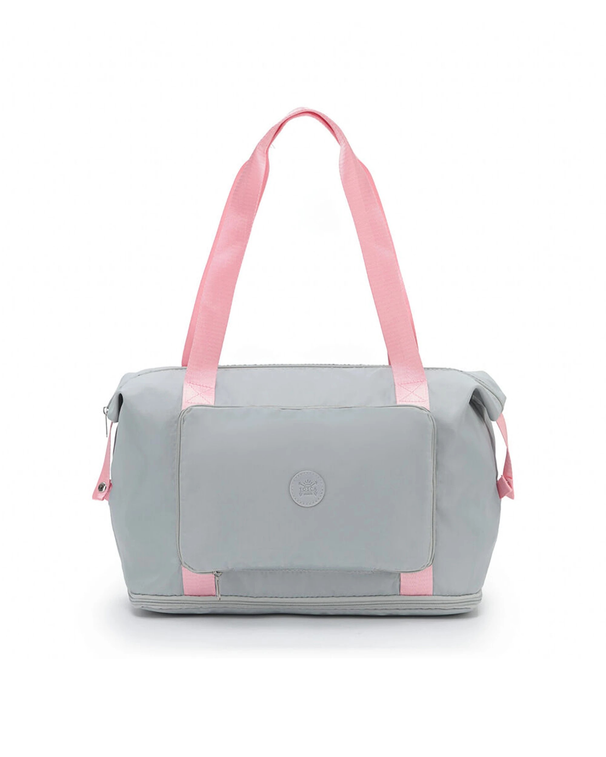 2 Tosca Foldable Expandable Holiday Travel Tote Bag Compact Storage Durable - Grey, 2 of 5