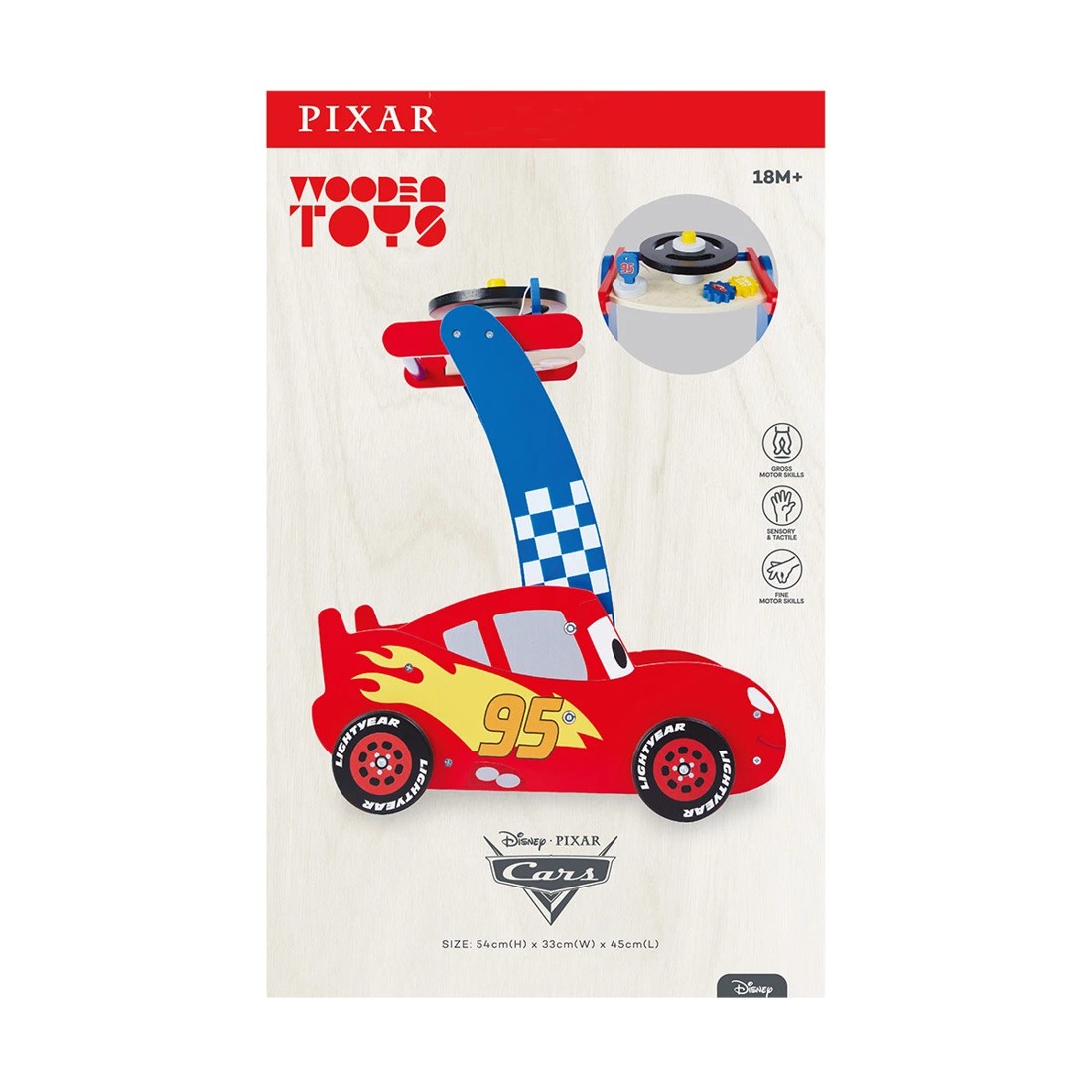 7 Disney Pixar Cars Wooden Toys Junior Walker, 7 of 7