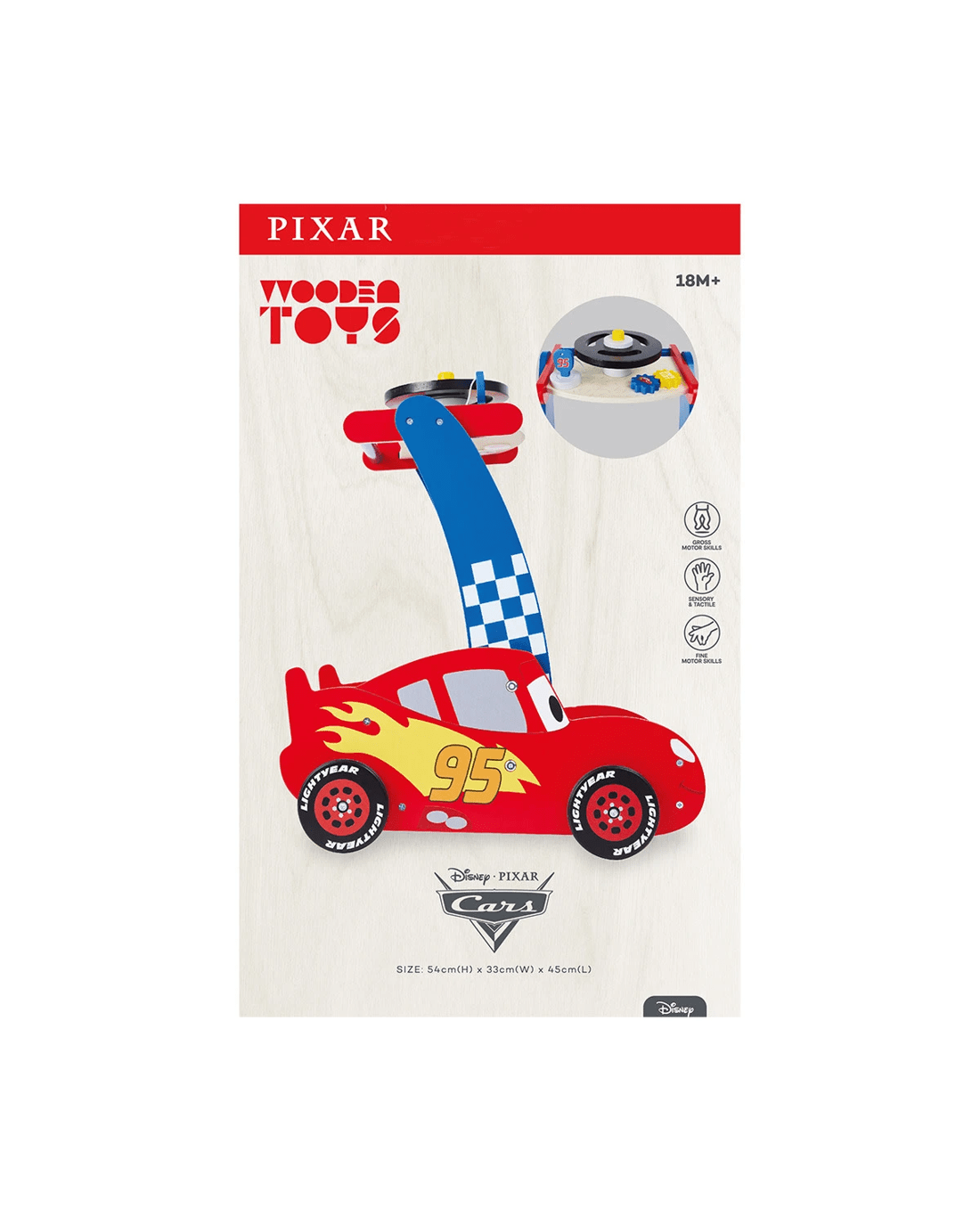 7 Disney Pixar Cars Wooden Toys Junior Walker, 7 of 7