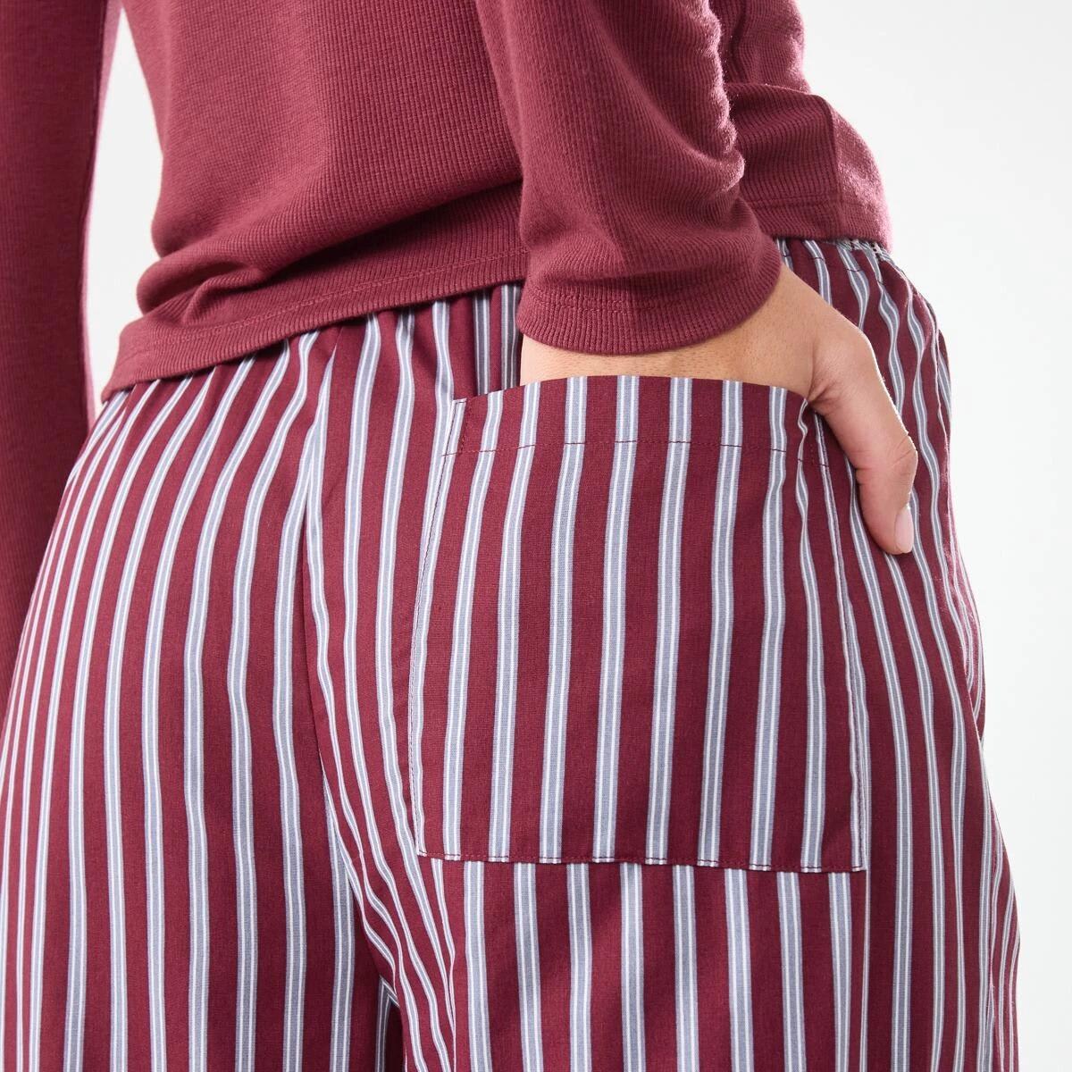 6 Contrast Waistband Woven Pants Ruby Strp, 6 of 6