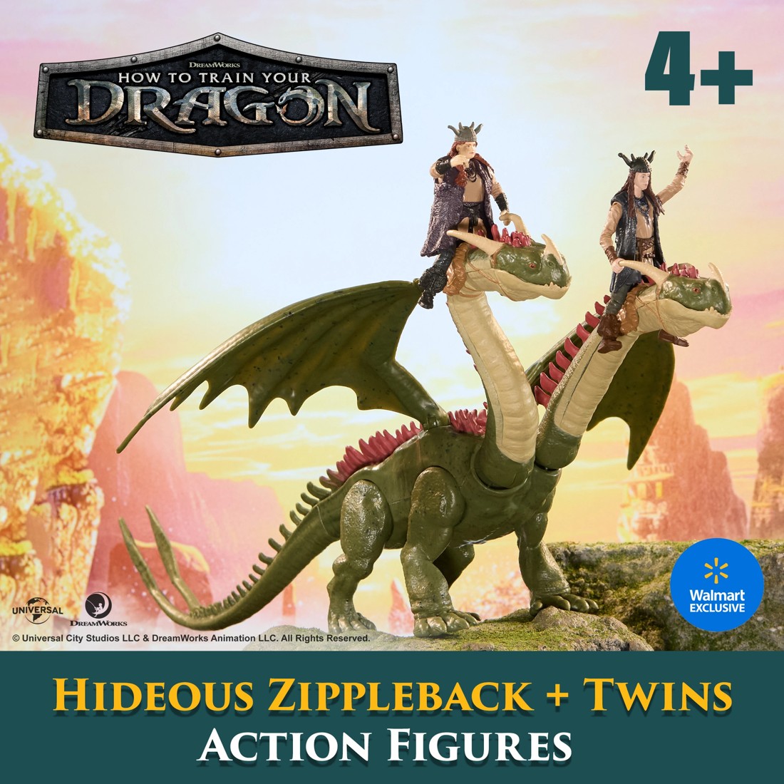 7 How To Train Your Dragon Hideous Zippleback and Ruffnut & Tuffnut Action Figure Set, 7 of 7