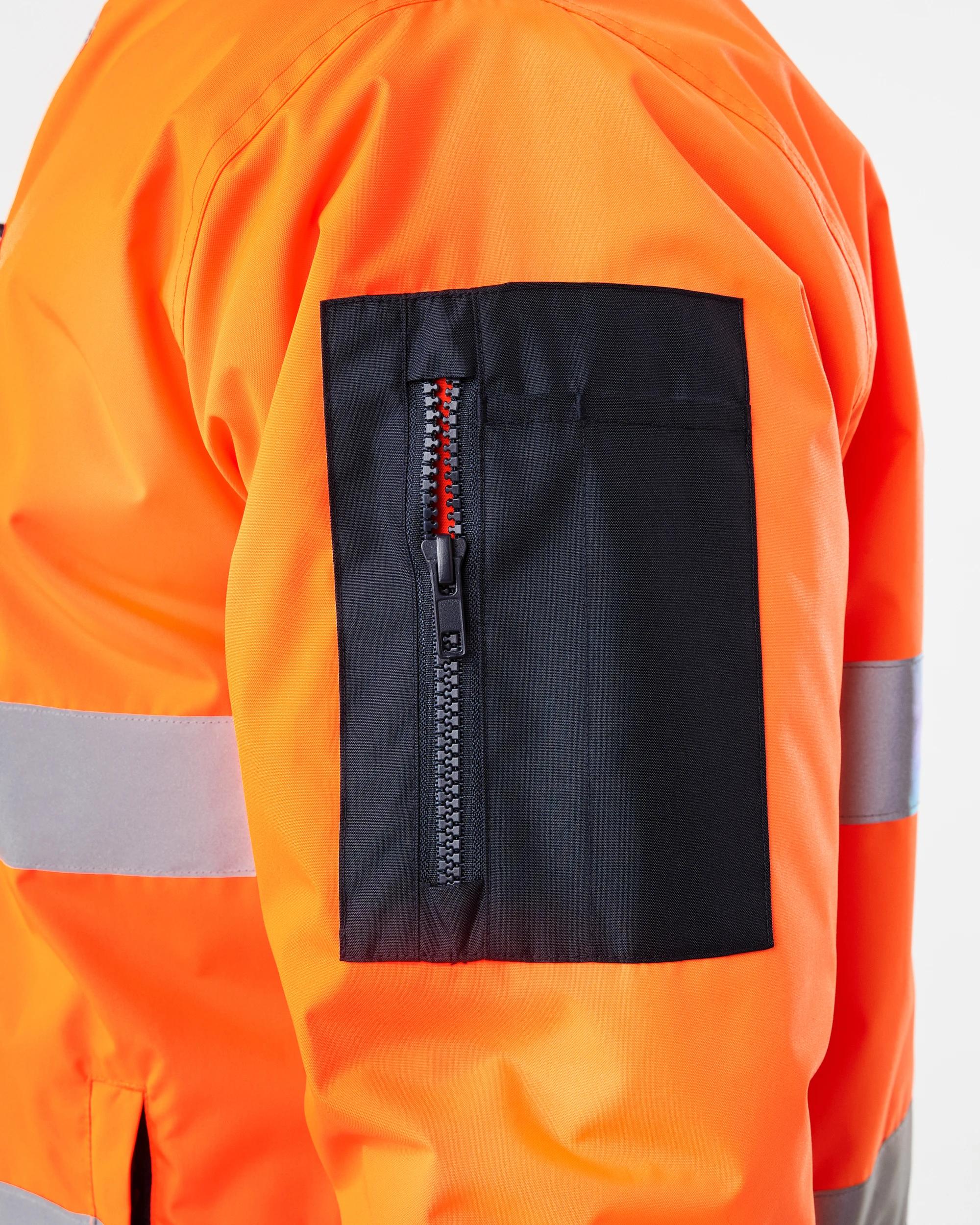 9 Hi-Visibility Reflective Bomber Jacket Orange, 9 of 9