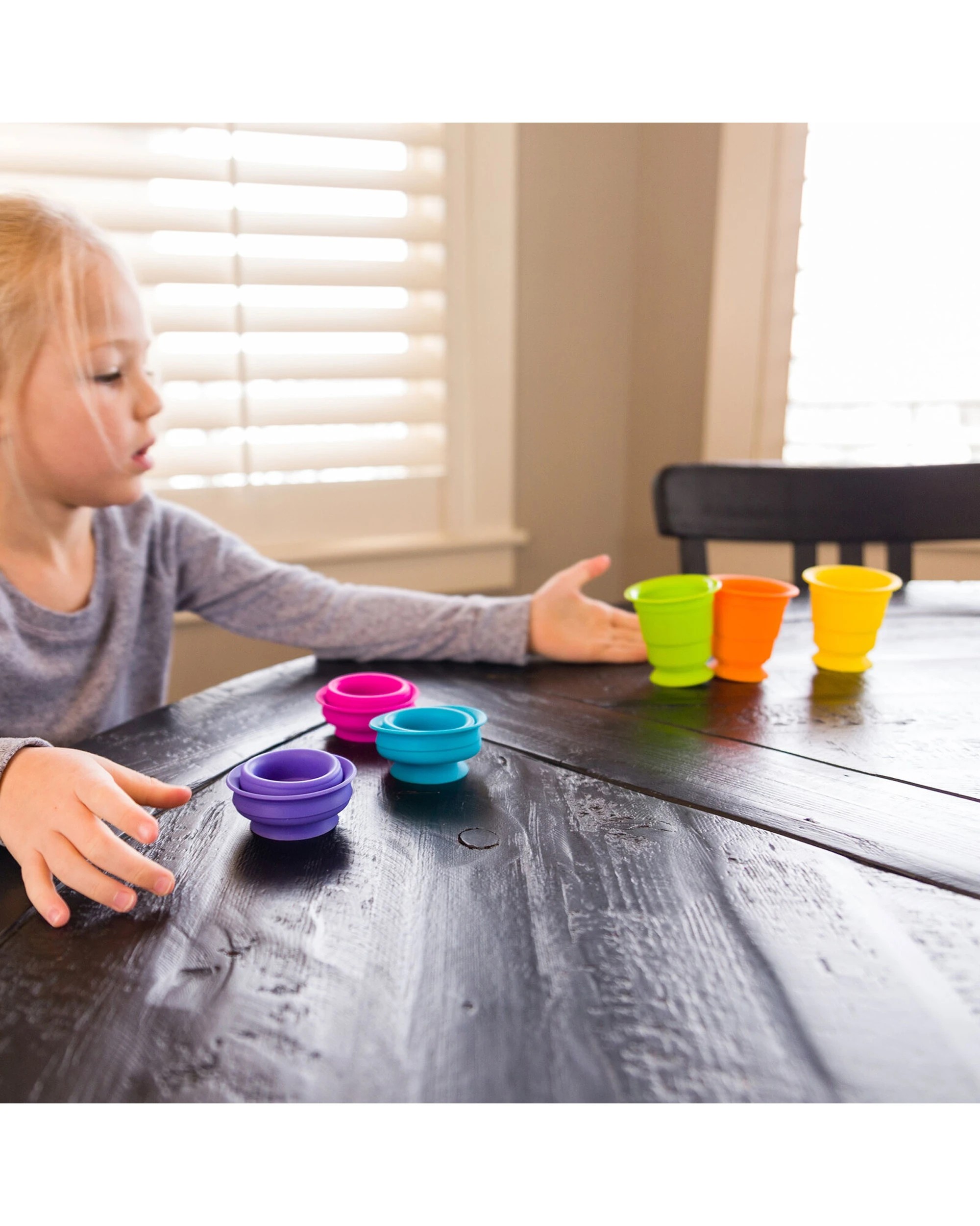 7 Fat Brain Toy Co Suction Kupz Set Of 6 Silicone Cups For Sensory Play - Multi, 7 of 8