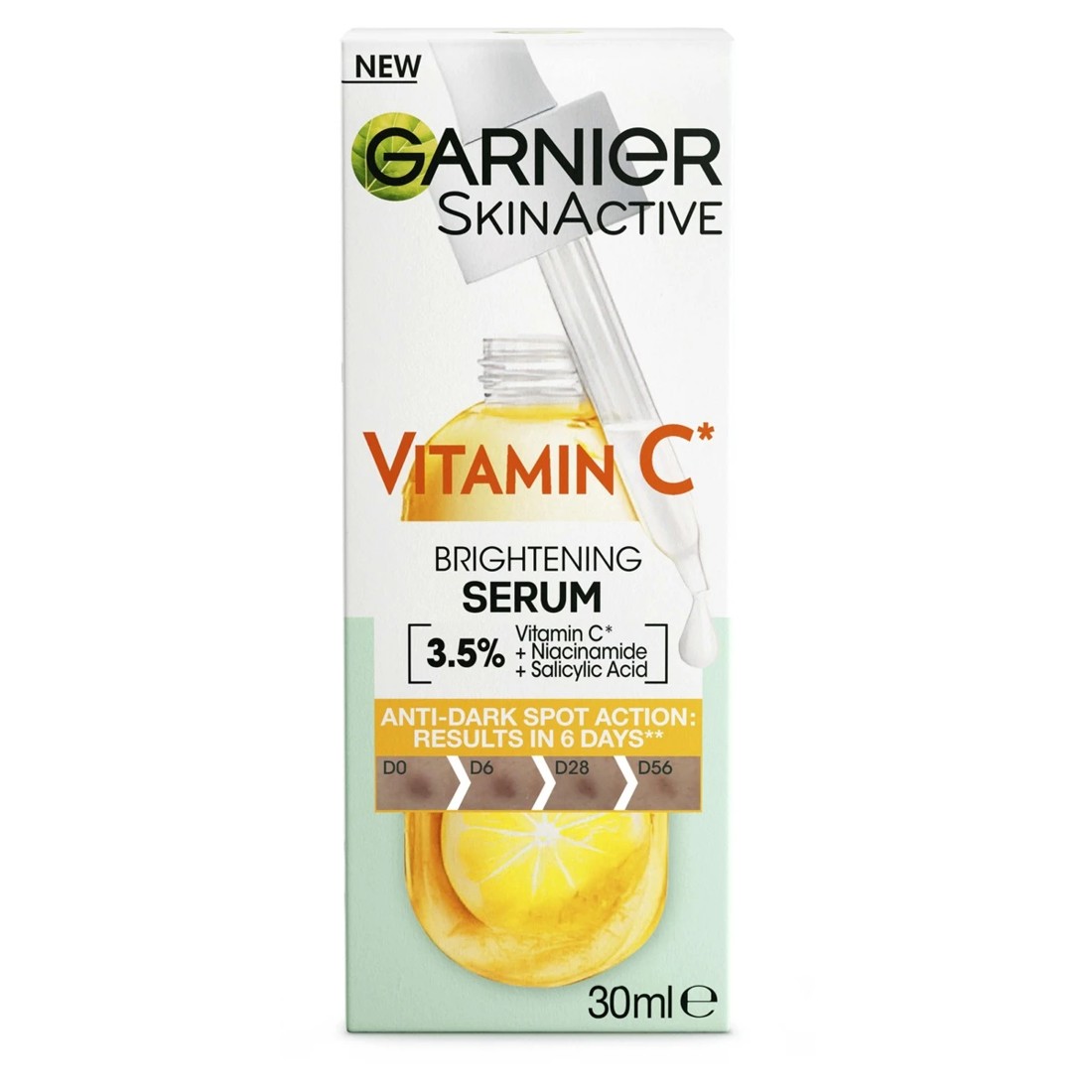 2 New Garnier SkinActive Brightening Serum 30ml - 3.5% Vitamin C, Niacinamide & Salicylic Acid, 2 of 6