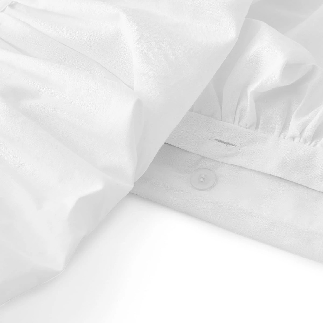 6 Arlo Cotton Quilt Cover Set - King Bed, White, 6 of 6