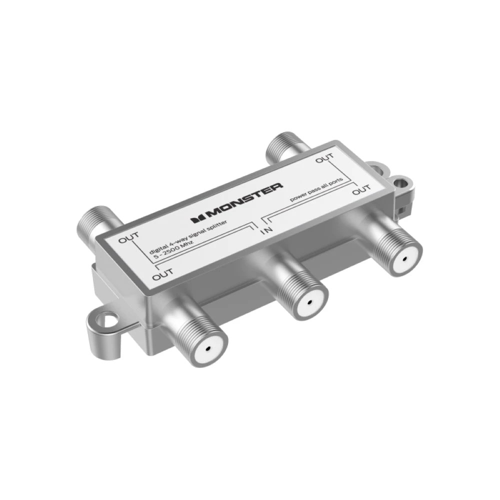 1 Monster Coax 4-Way Digital Coaxial Splitter, 1 of 2