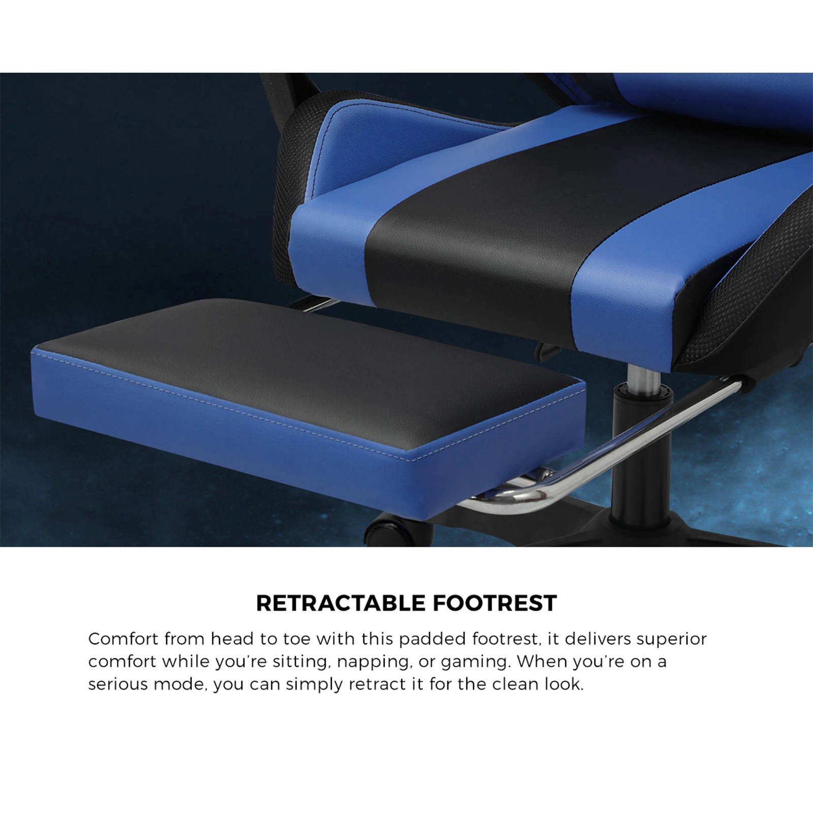 7 Oikiture 8-points Massage Gaming Chair Led
 - Multi, 7 of 10