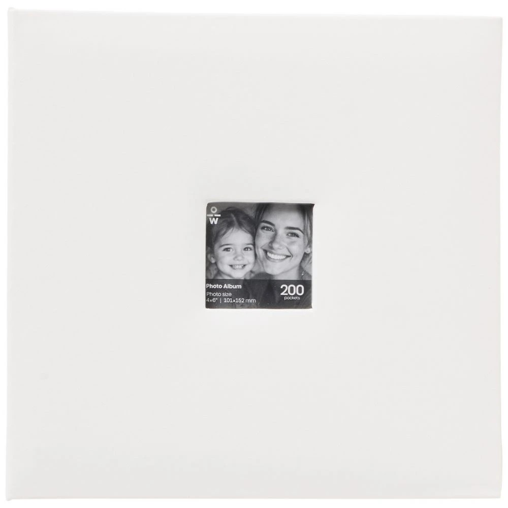 1 Officeworks 6x4 Photo Album White 200 Pocket, 1 of 4
