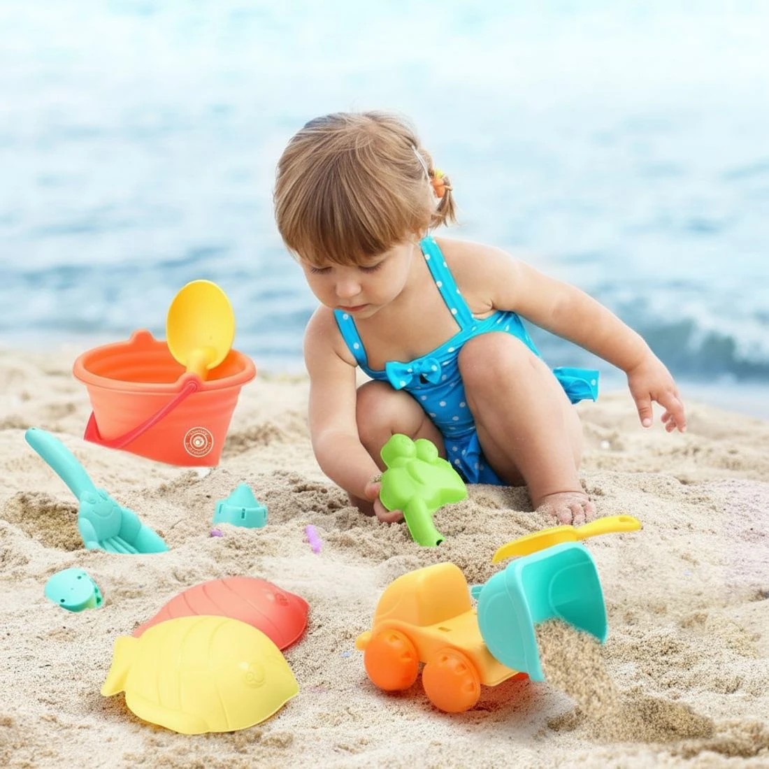 5 Keezi Kids Water Table Tool Kit Sand Truck Windmill Bucket Shovel Sandpit Toys - Multi, 5 of 5