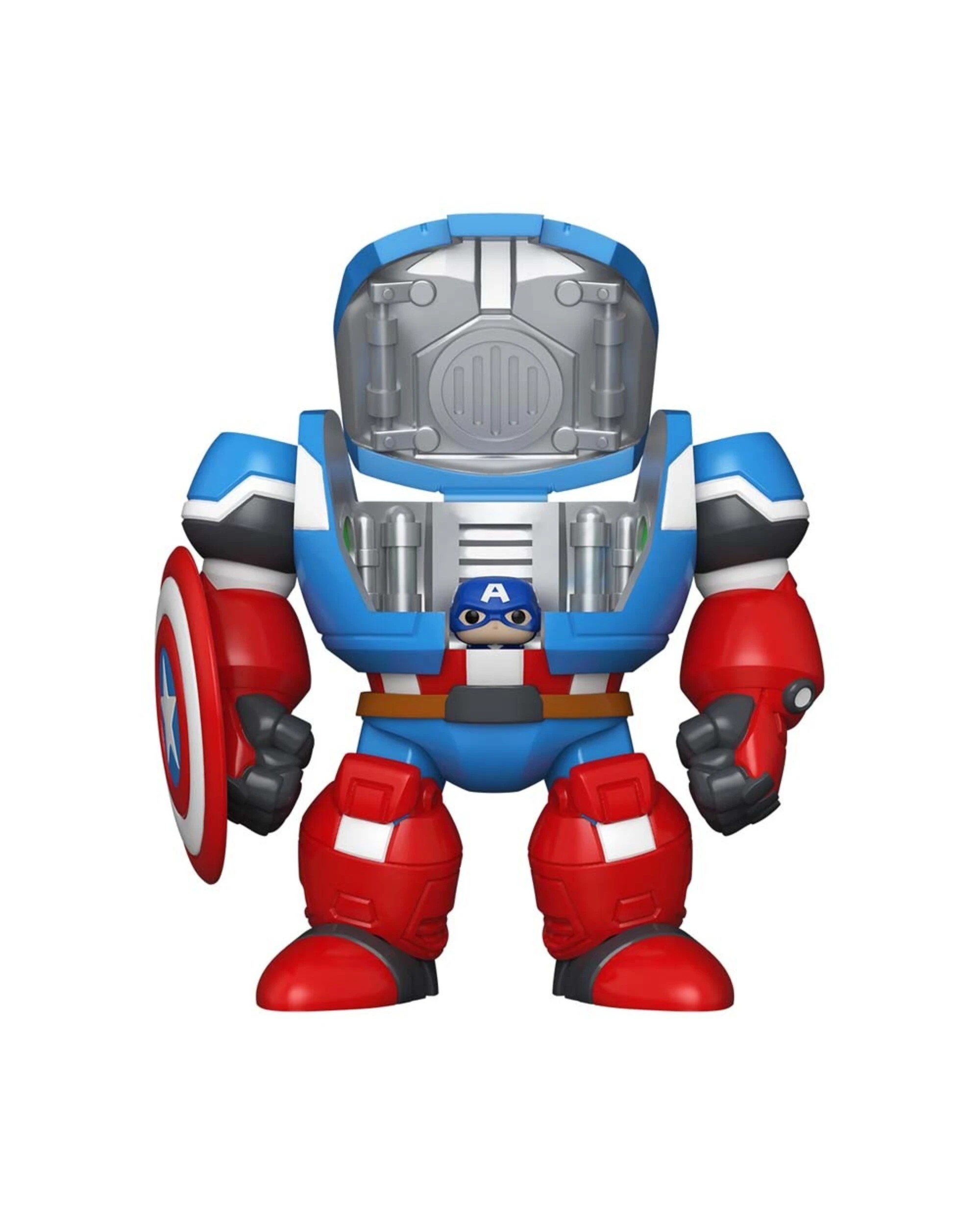 1 Marvel - What If...? Captain America Mech with Captain America Bitty Pop! Bot Vinyl Figure, 1 of 4