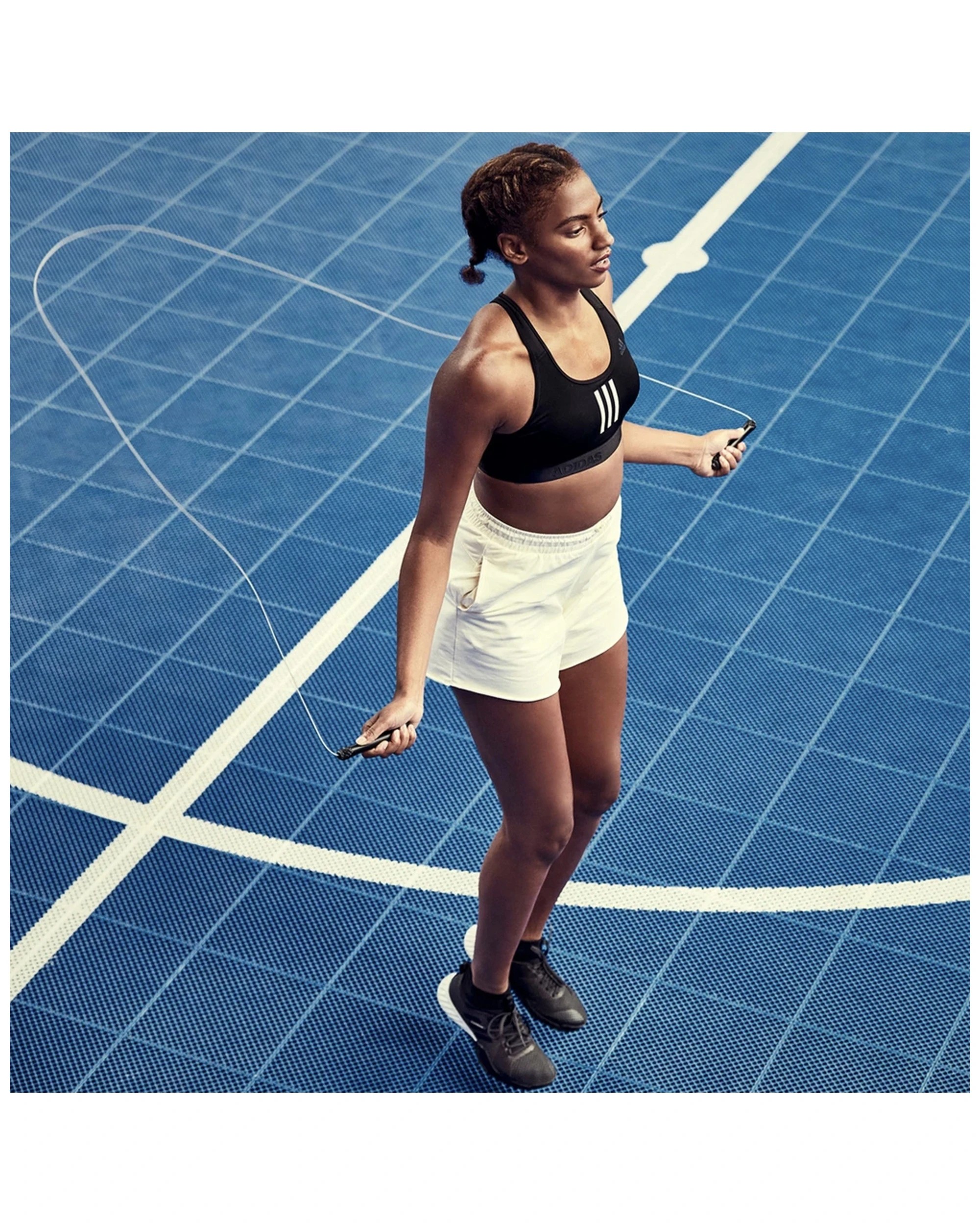 7 Adidas Skipping Rope Adjustable 300 cm Steel Wire Ergonomic Grip Carry Bag - Black, 7 of 7