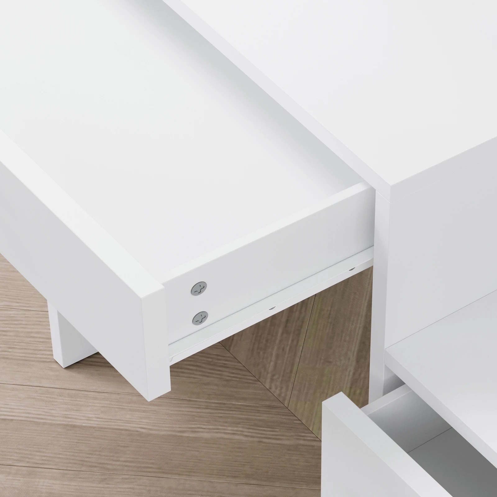 7 Alfordson Dressing Table Stool Set Makeup Mirror Drawers Vanity Desk - White, 7 of 10