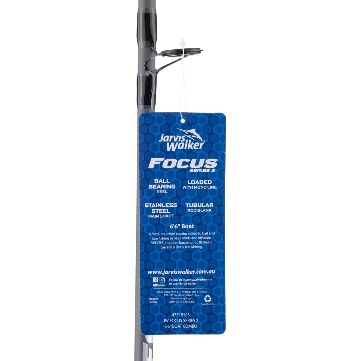 9 Jarvis Walker Focus Series 2 Boat Combo - 6.6ft., Black and Blue, 9 of 9