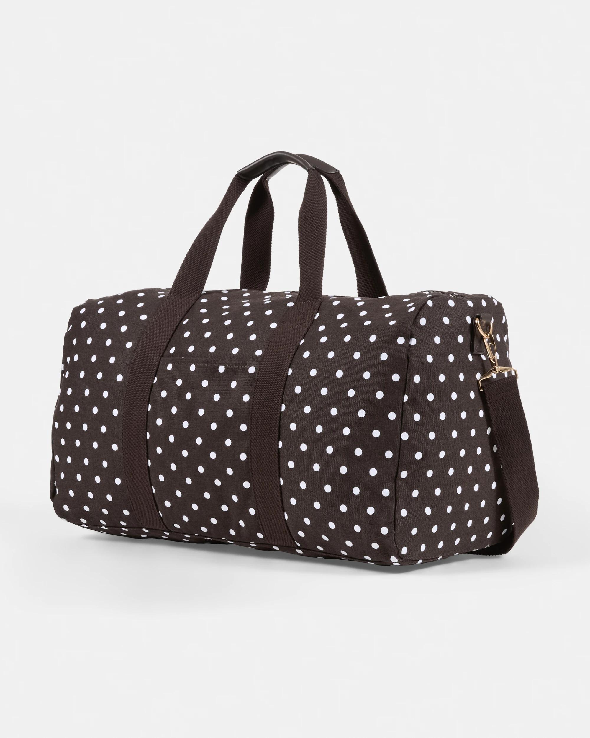 2 Canvas Weekender Bag Choc Spot, 2 of 6