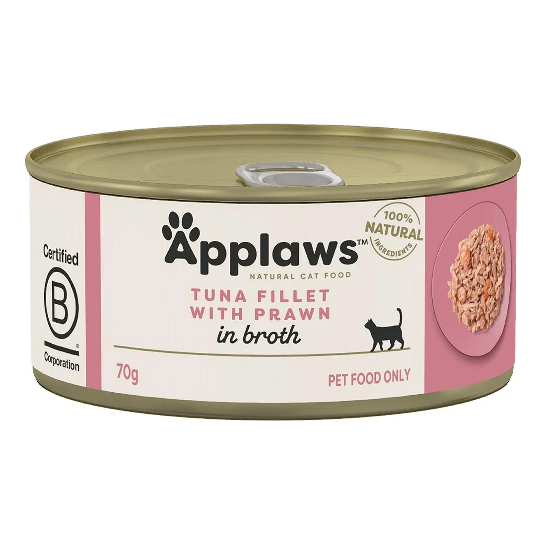 1 Applaws Cat Tin Tuna & Prawn 70g 24pk, 1 of 2