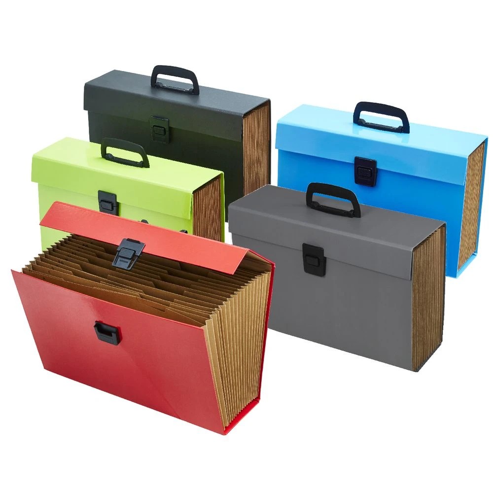 4 Keji Expanding File Foolscap 19 Pocket Black, 4 of 4