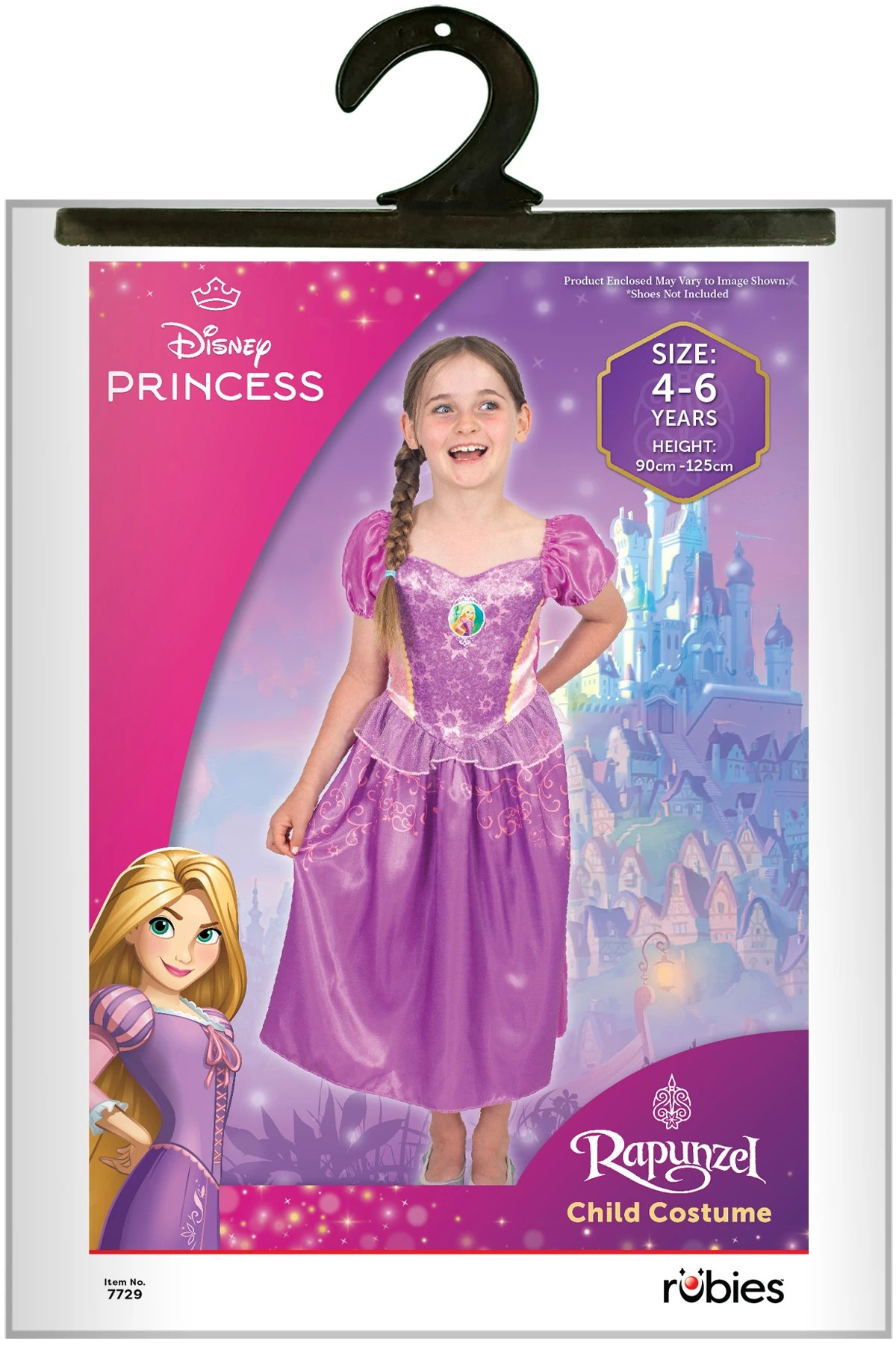 6 Disney Princess Rapunzel Child Costume - Ages 4-6, 6 of 6