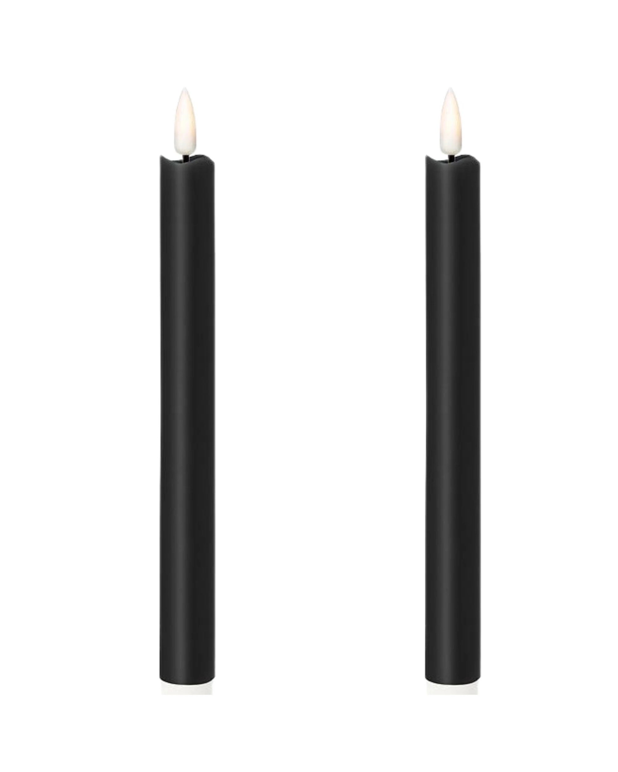 1 BR Home Battery Operated LED Flickering Wax Taper Candles, Pack of 2, 1 of 3