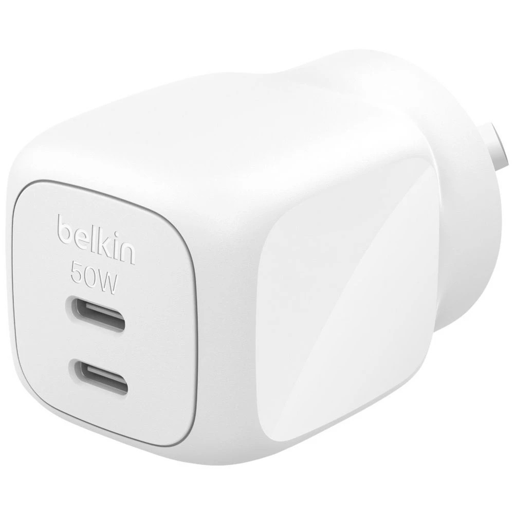 1 Belkin BoostCharge 2 Port 50W GaN Charger, 1 of 2