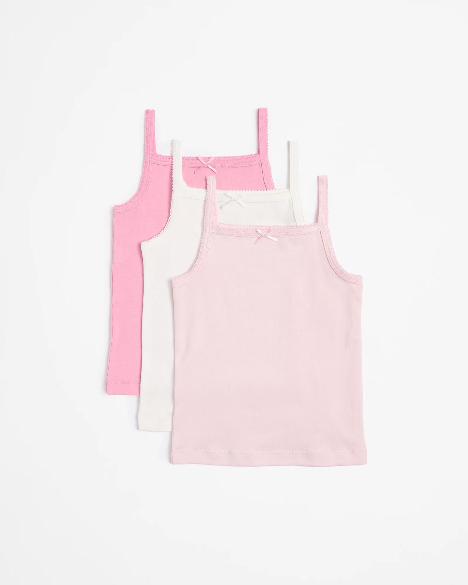 1 Girls Singlet 3 Pack - Maxx PINKS, 1 of 5